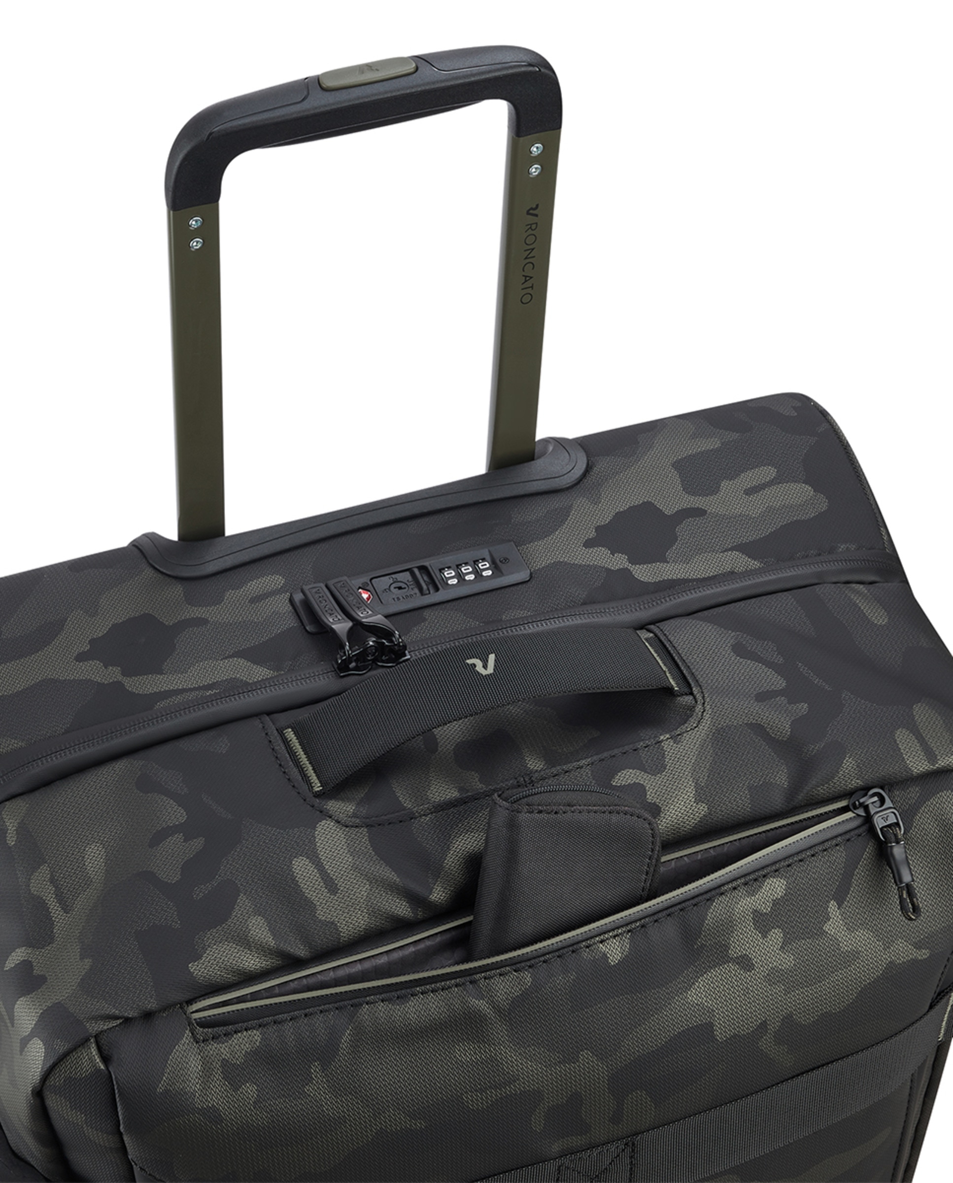 Mala Tipo Trolley Médio de Poliéster - 73 L Verde-6