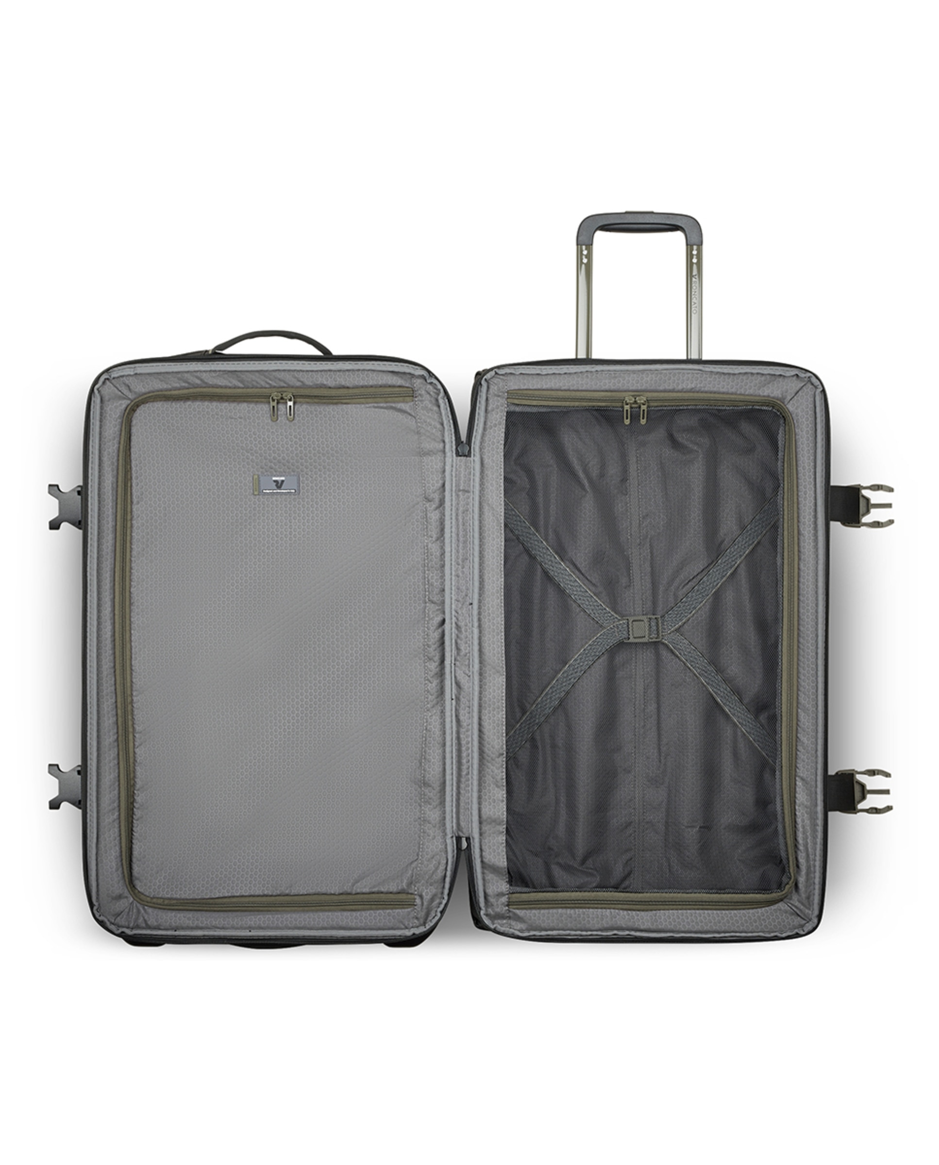 Mala Tipo Trolley Médio de Poliéster - 73 L Verde-4