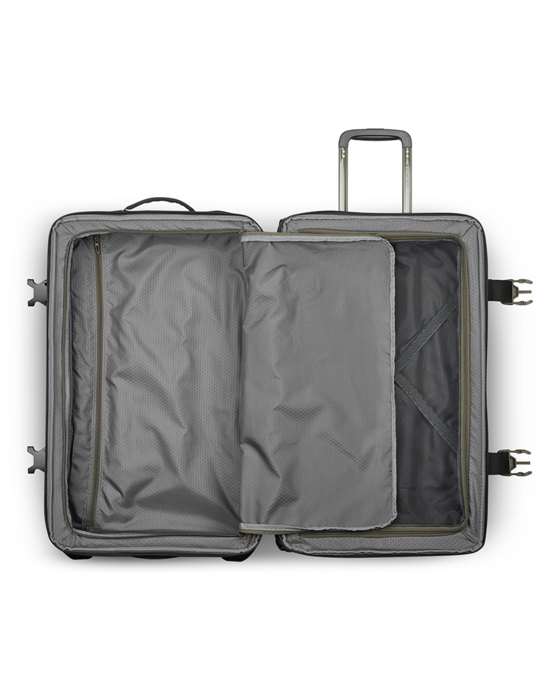 Mala Tipo Trolley Médio de Poliéster - 73 L Verde-3