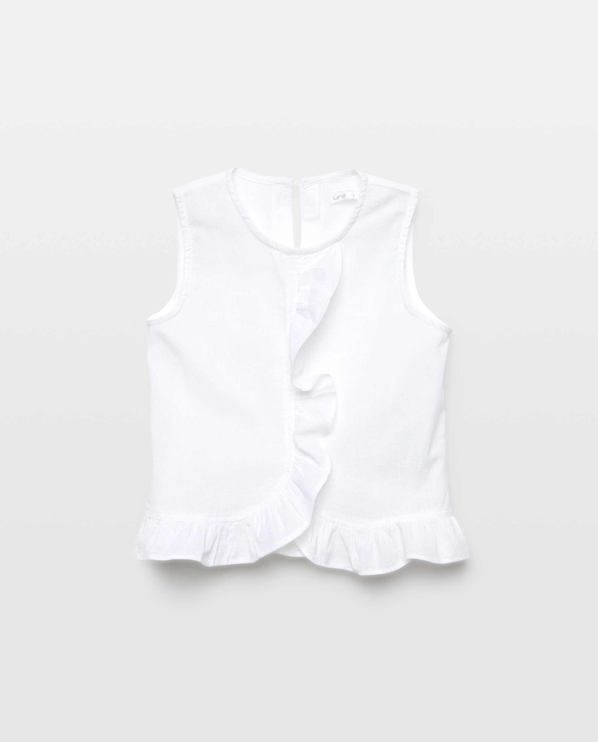 Imagen 0 de Blusa niña con volante delantero