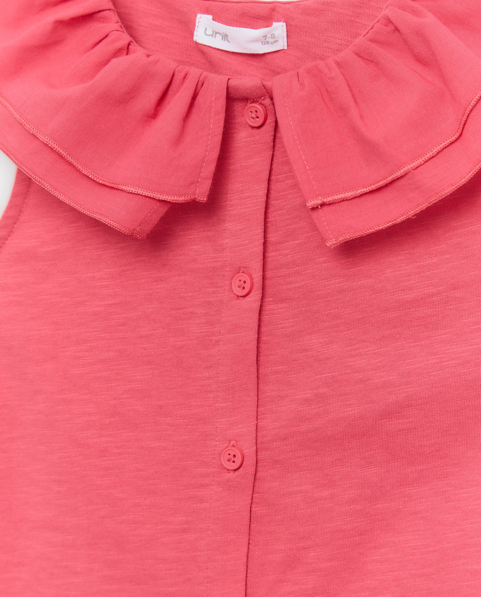 Camiseta niña con cuello doble 630 Coral-3
