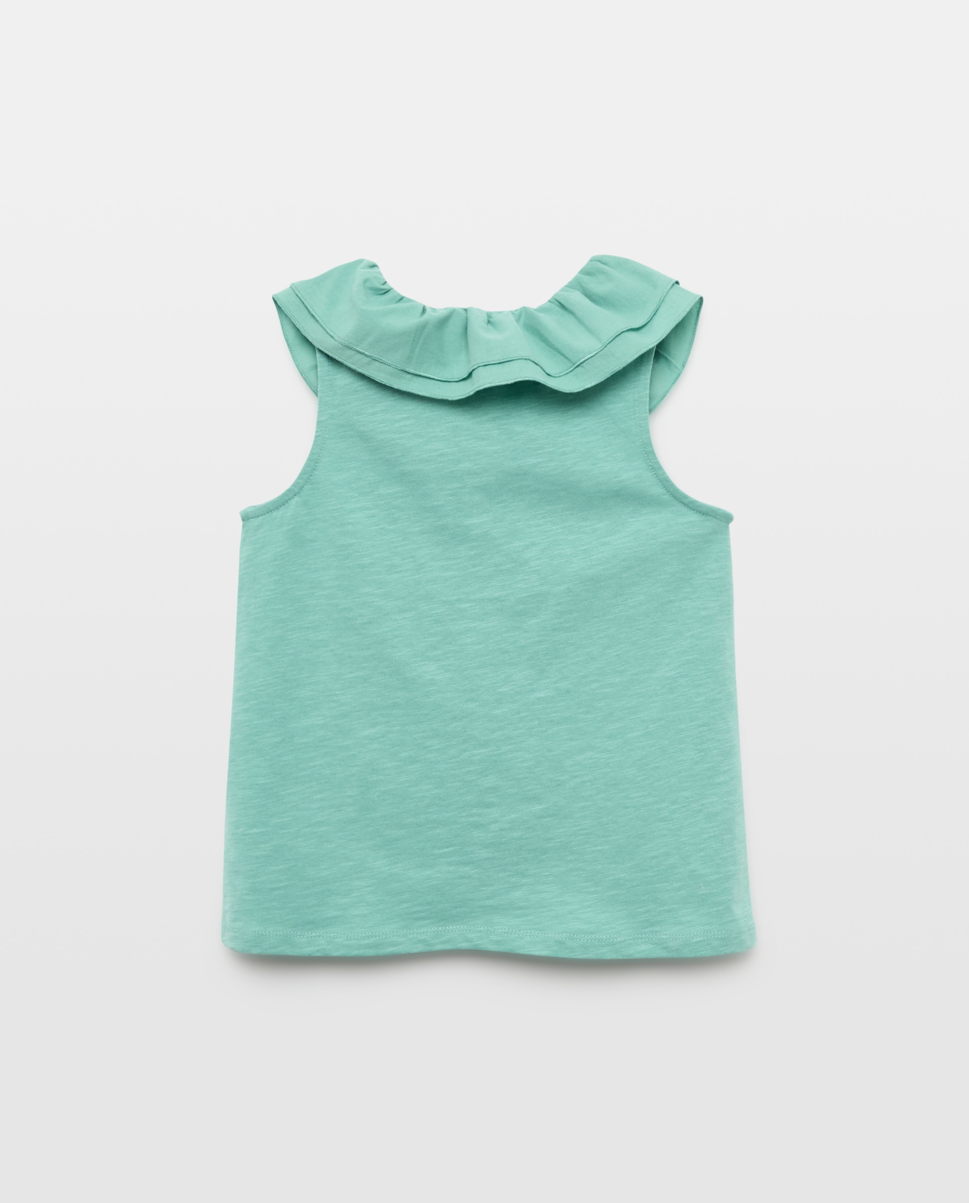 Camiseta niña con cuello doble Verde-2