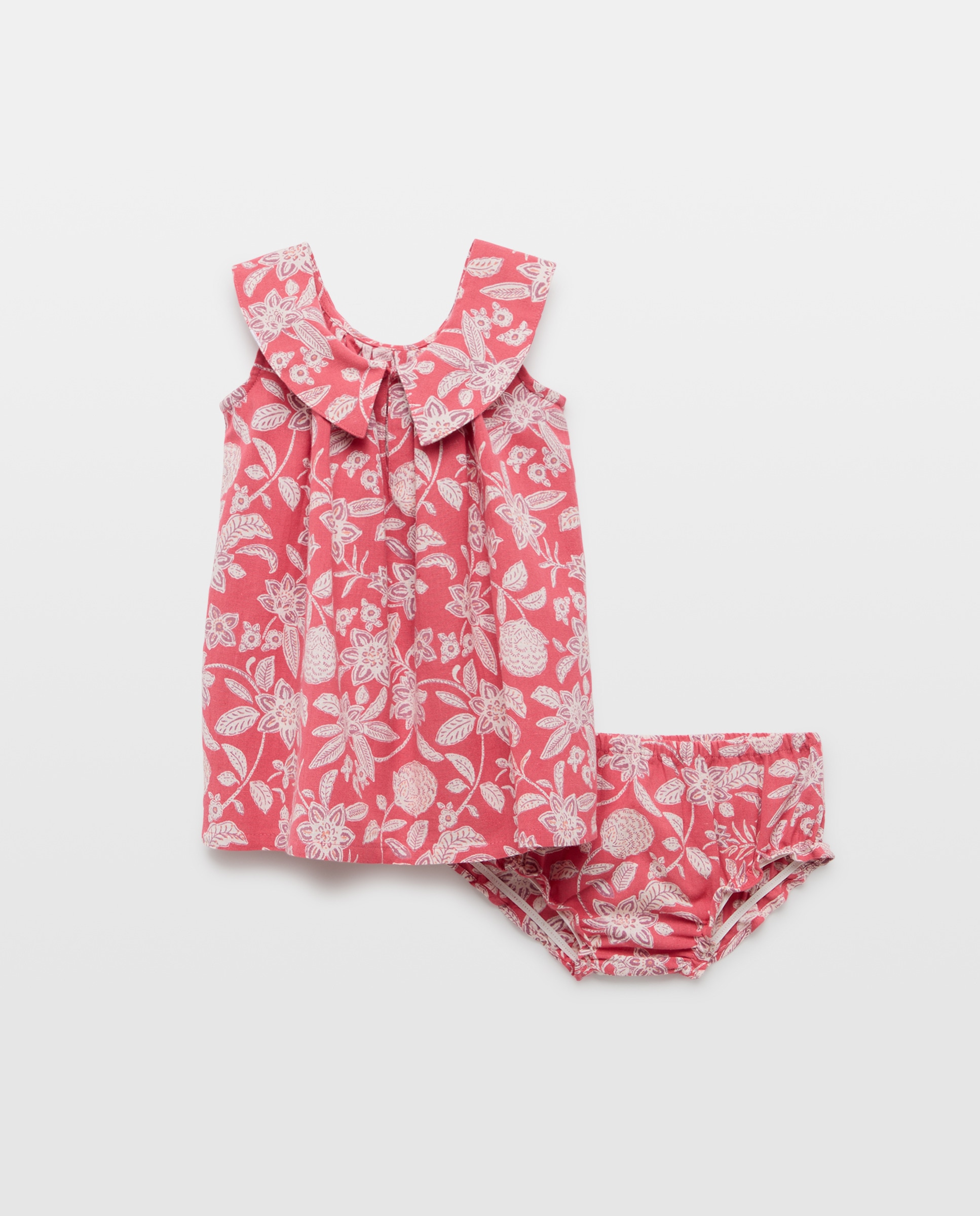 Imagen 0 de Vestido bebé niña con solapa estampado