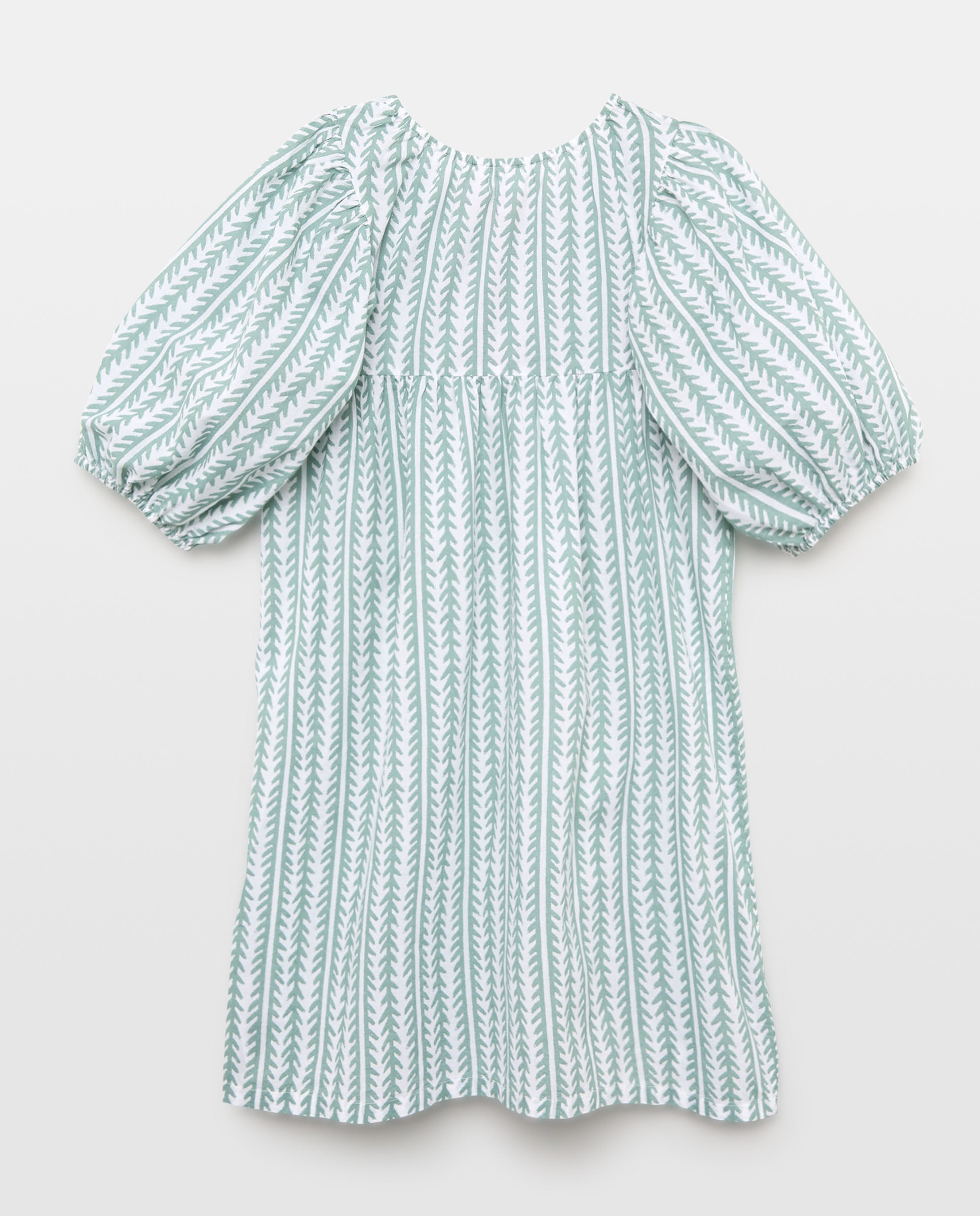 Kaftan de niña étnico Verde-2