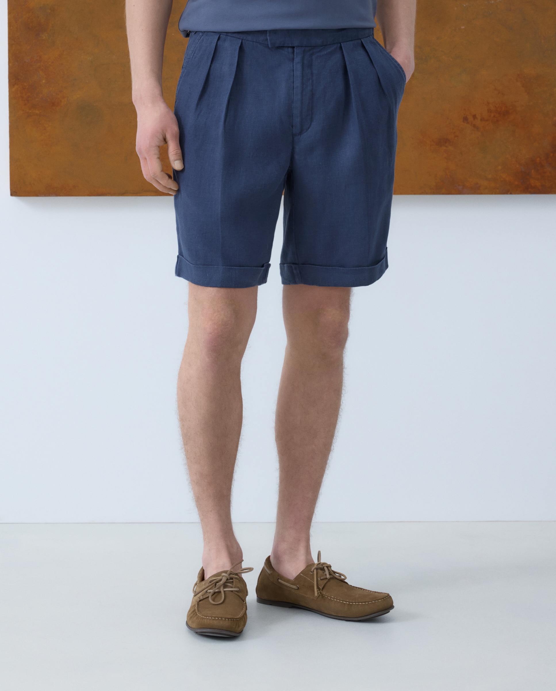 Bermudas de homem Azul-marinho-2