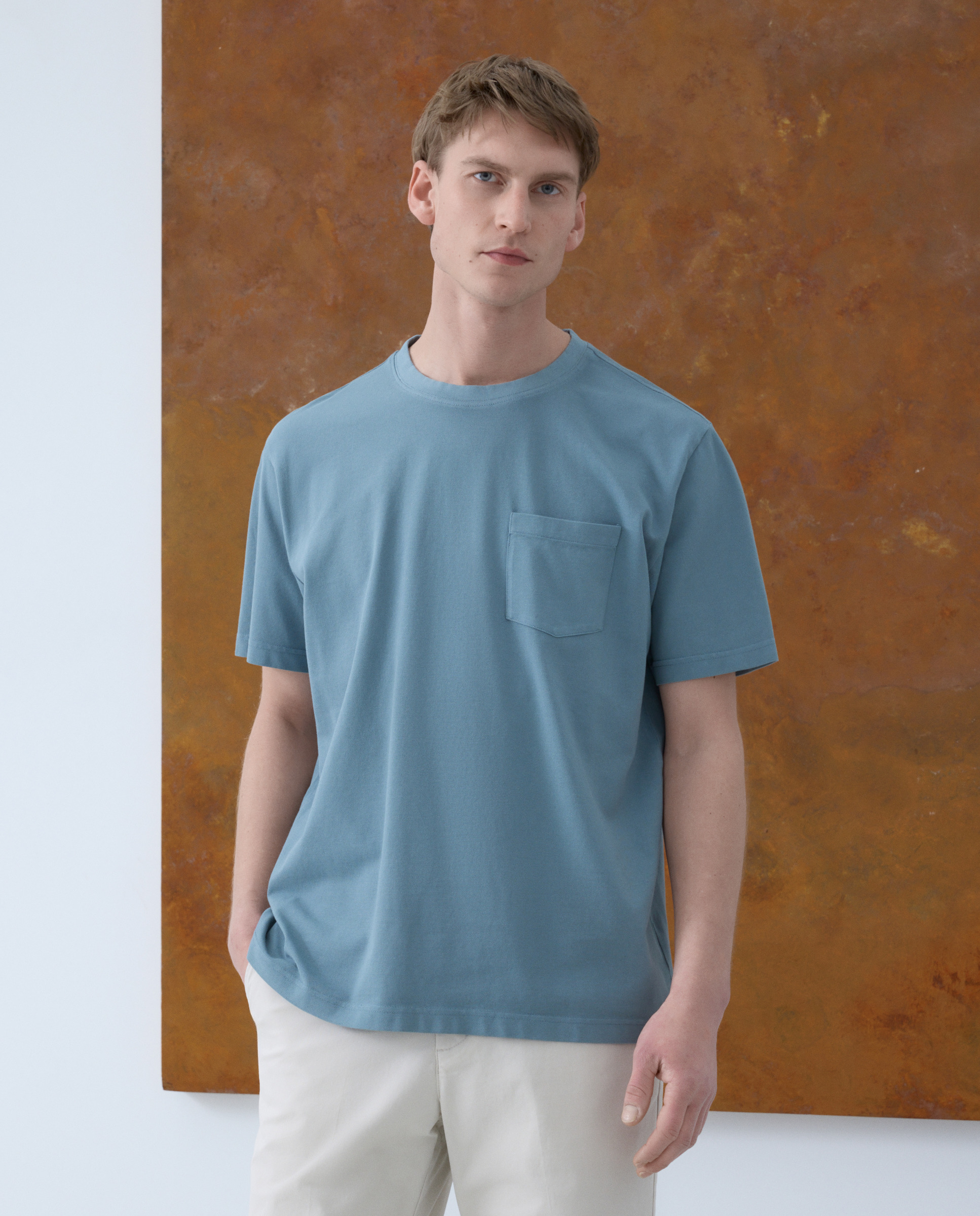 Imagem 0 de T-shirt de Manga Curta em Jersey Garment Dye