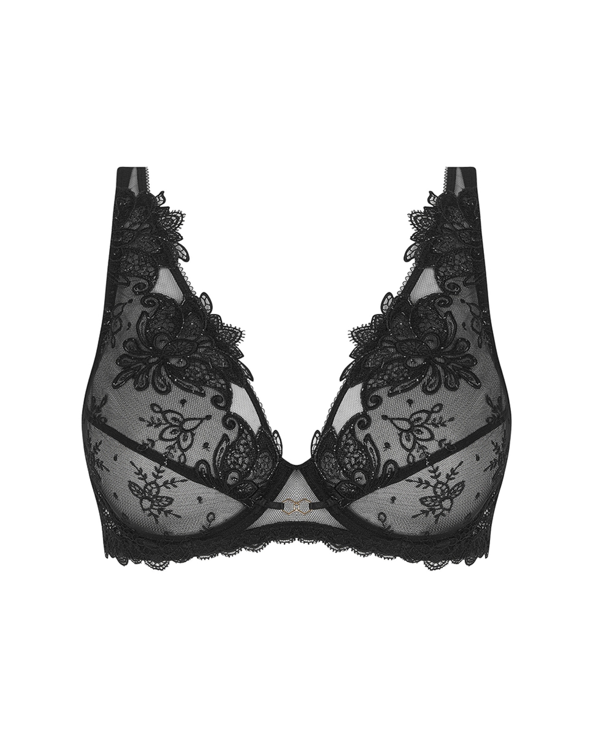 Soutien triangular com enchimento Preto-4