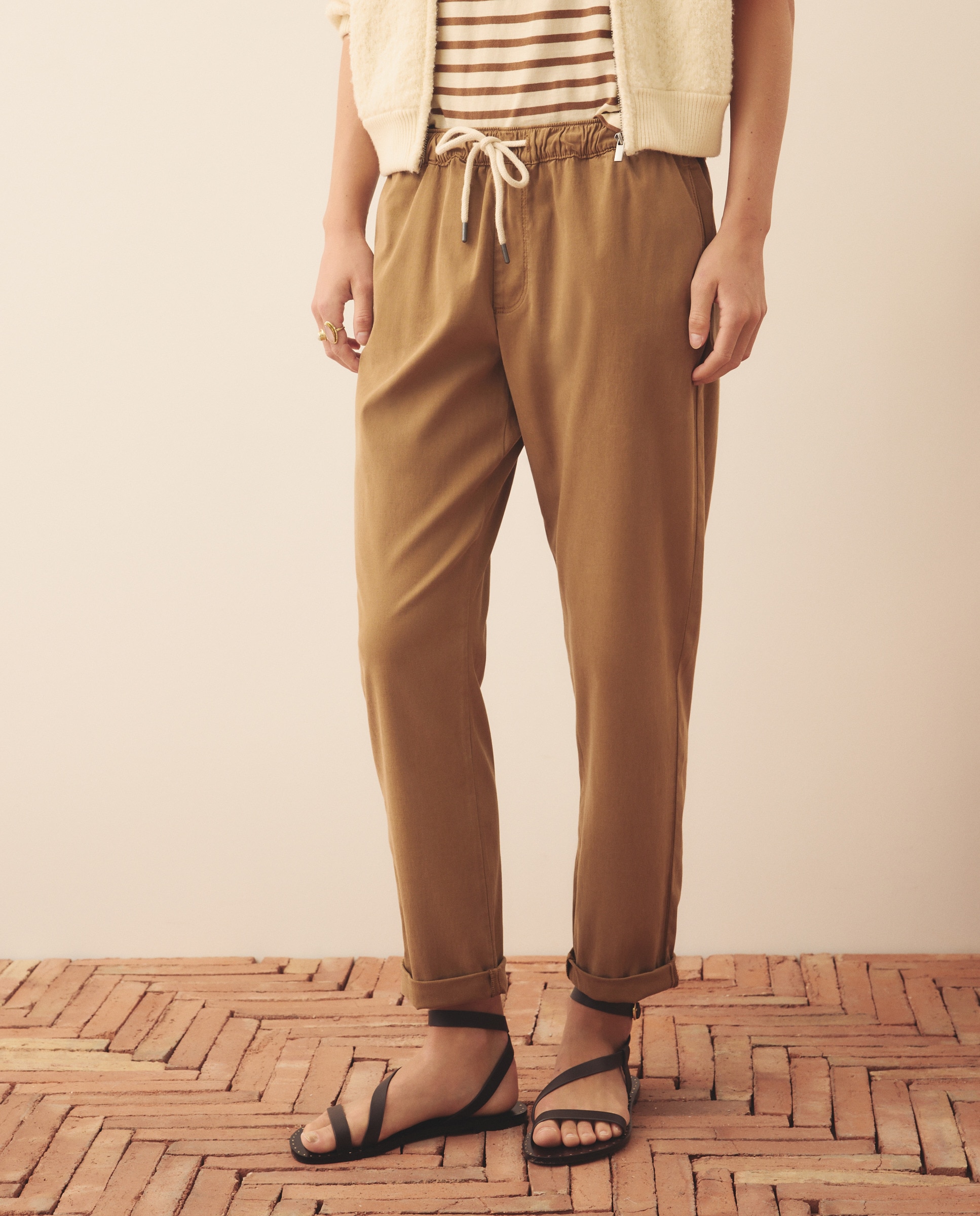 Joggers Largas com Elásticos 770 Terracota-2