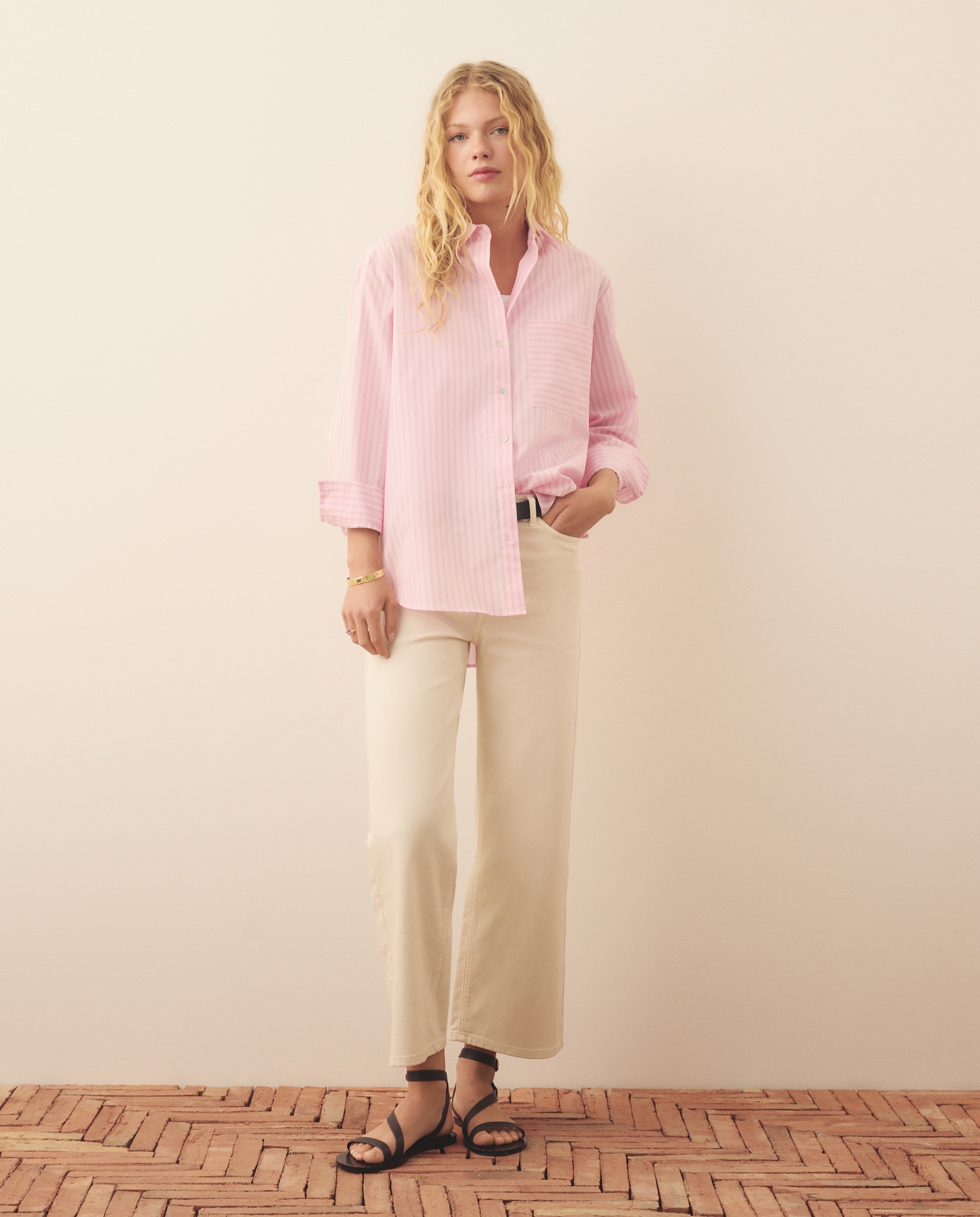 Blusa Tipo Camiseiro Oversize Rosa-3