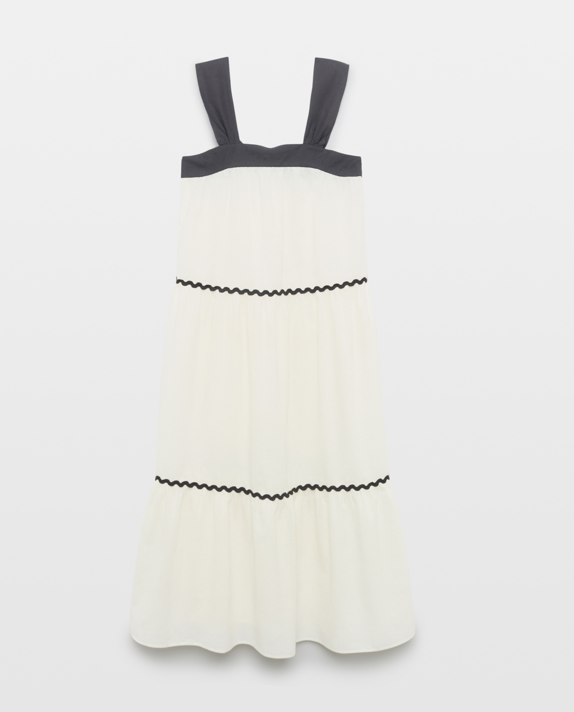 Vestido de mujer con contraste Negro-4