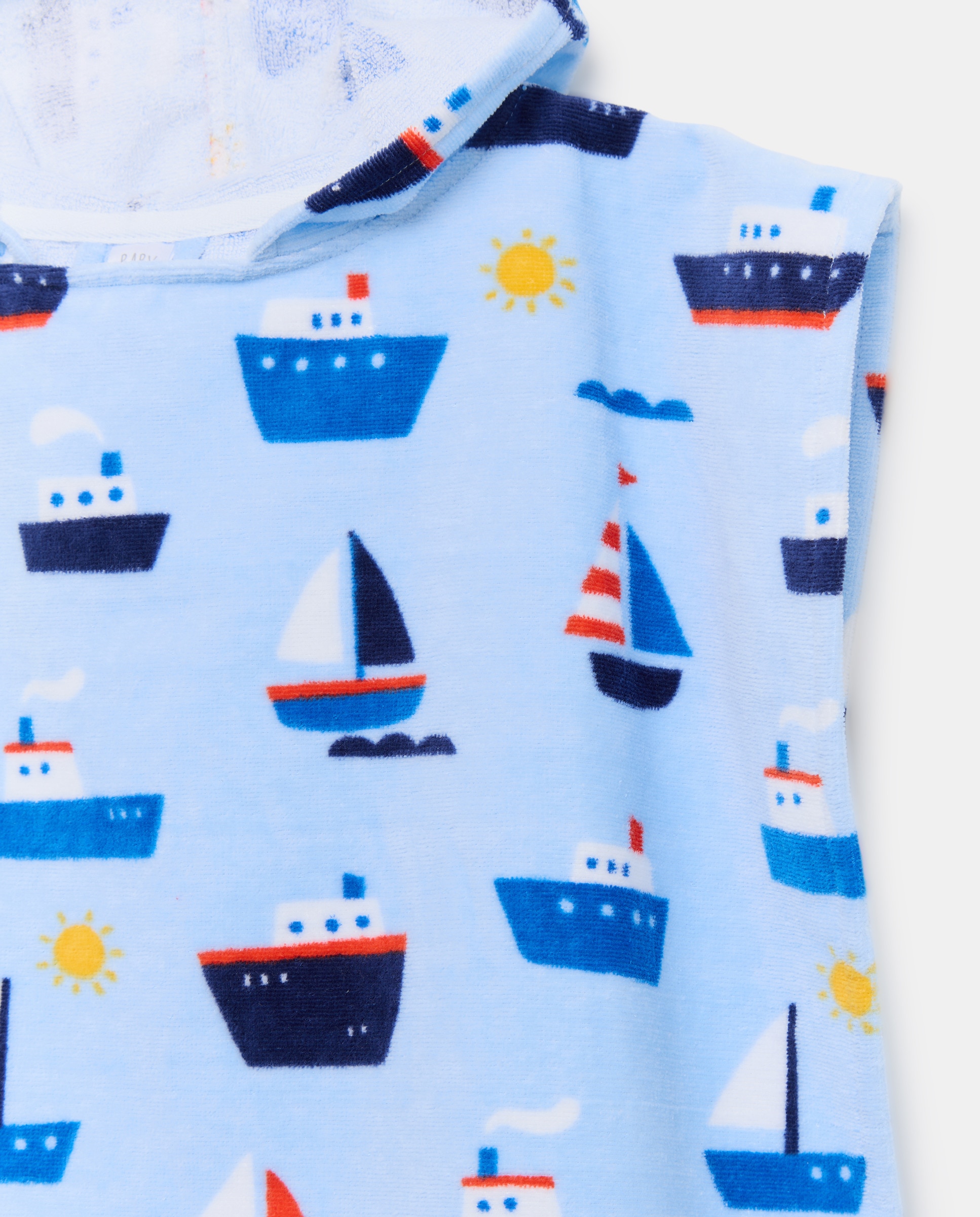 Capa de Banho Estampada de Bebé Azul-3