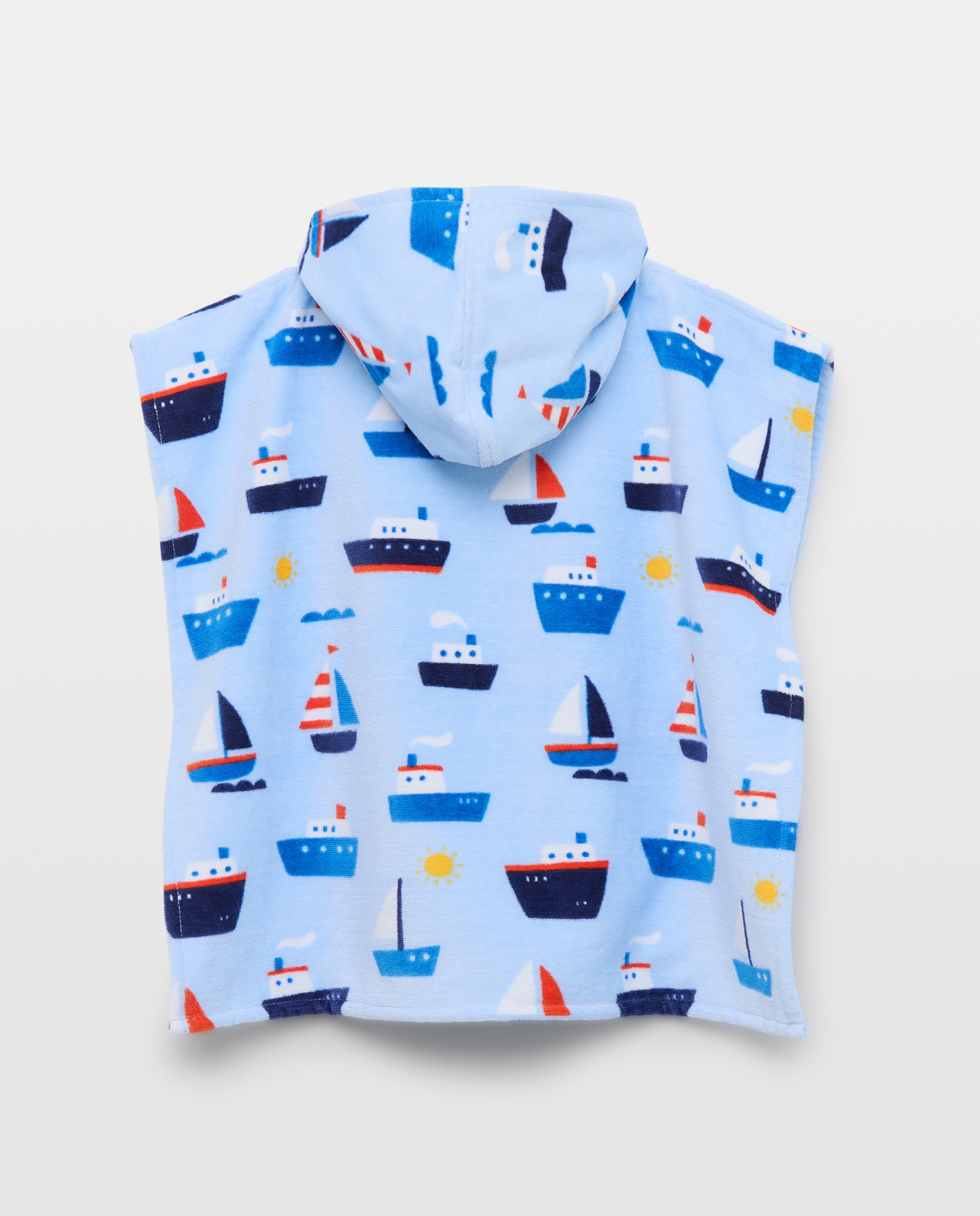 Capa de Banho Estampada de Bebé Azul-2