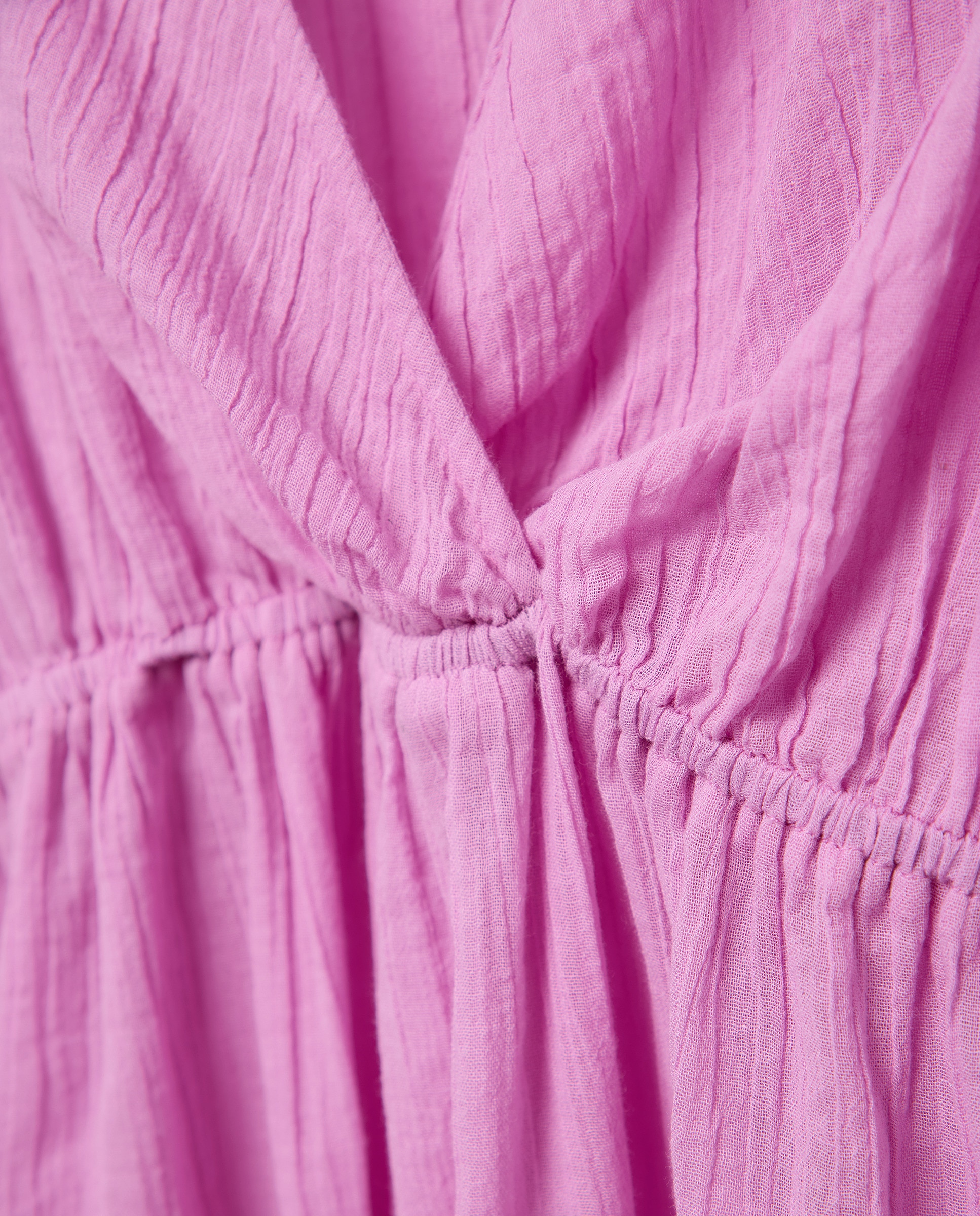 Vestido com Manga Franzida 200 Rosa-2