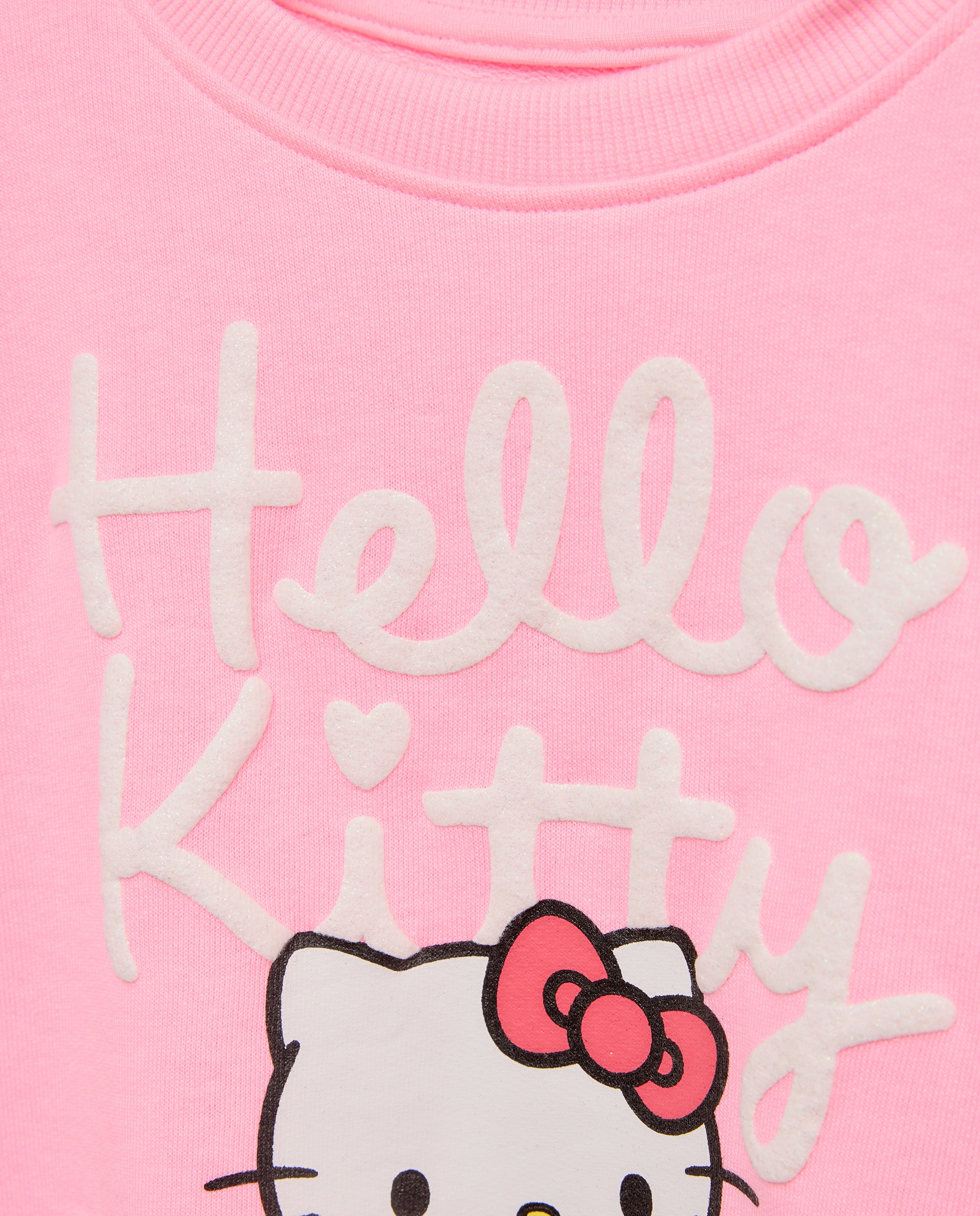 Sweatshirt com Estampado Posicional Hello Kitty Rosa-6