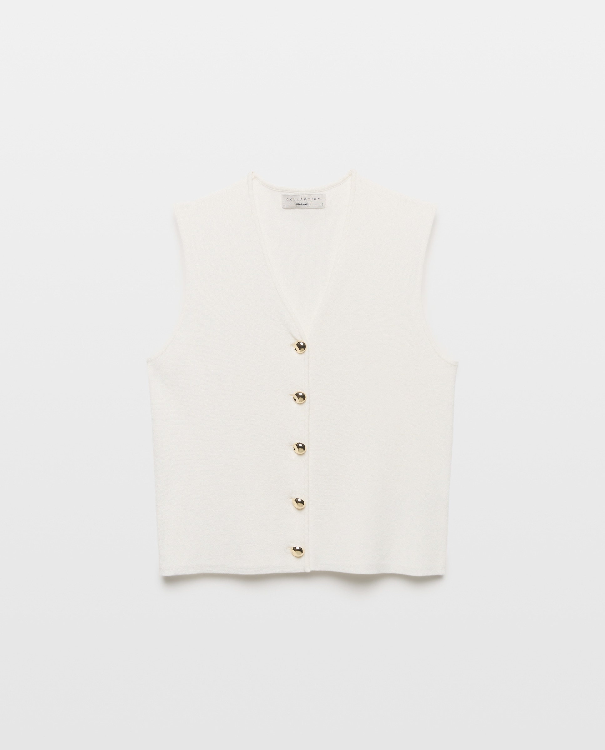 Imagem 0 de Colete com Decote em Bico e Botões Dourados