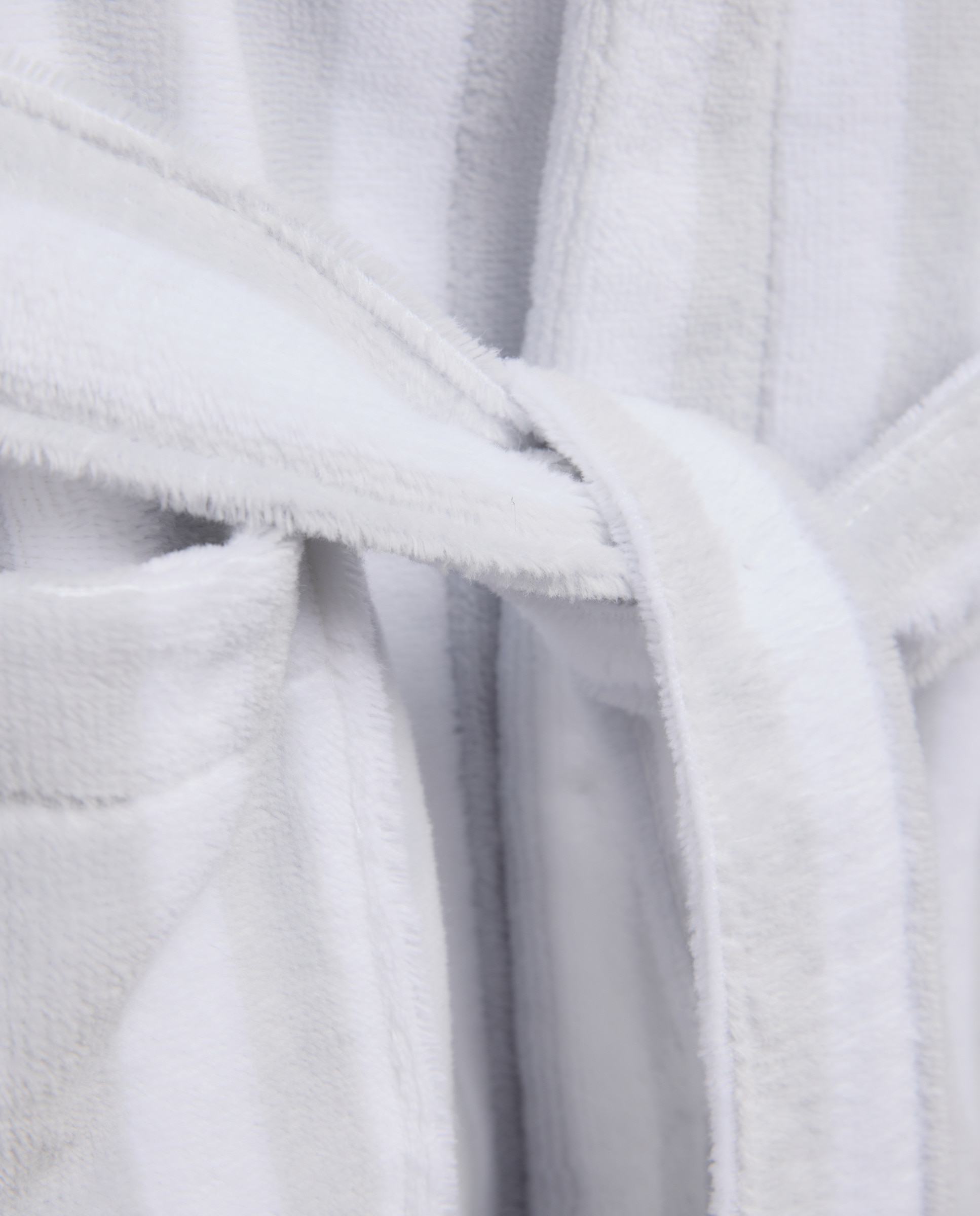 Roupão de Banho de Algodão às Riscas Preto-6