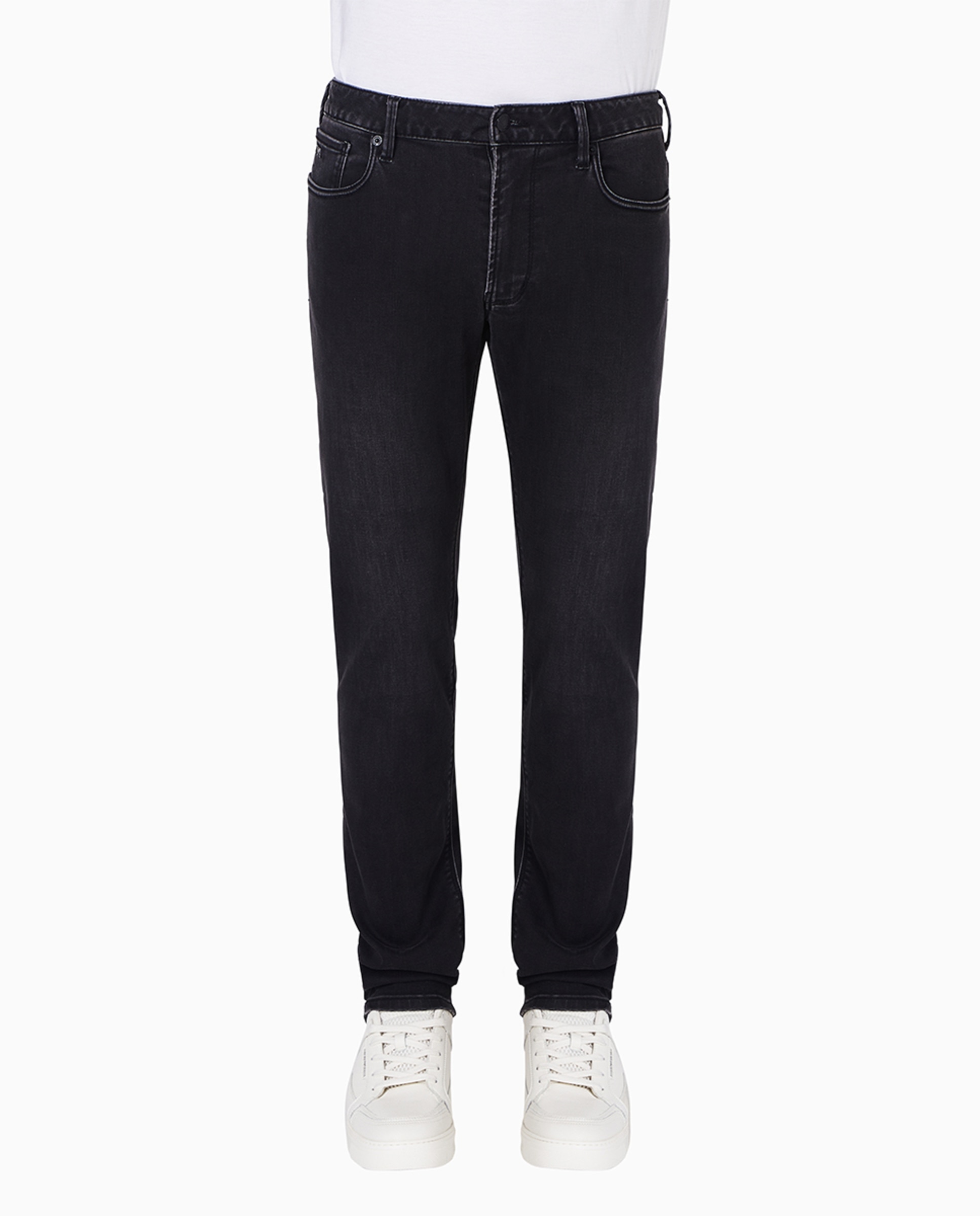 Jeans J06 Slim Fit em Ganga "Extra Comfort" - Preto Cinzento-escuro-3