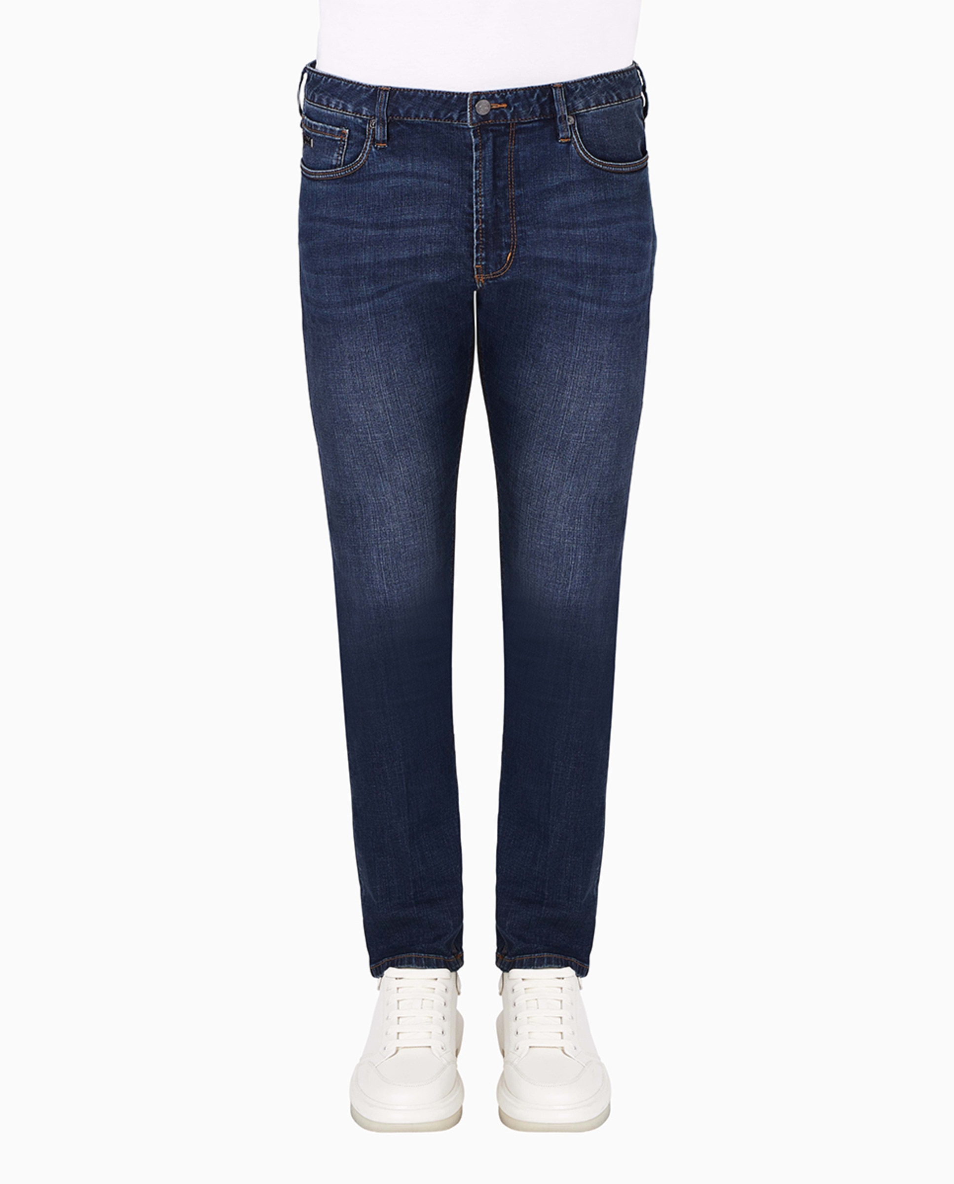 Jeans J06 Slim Fit com Lavagem Média Azul-índigo-3