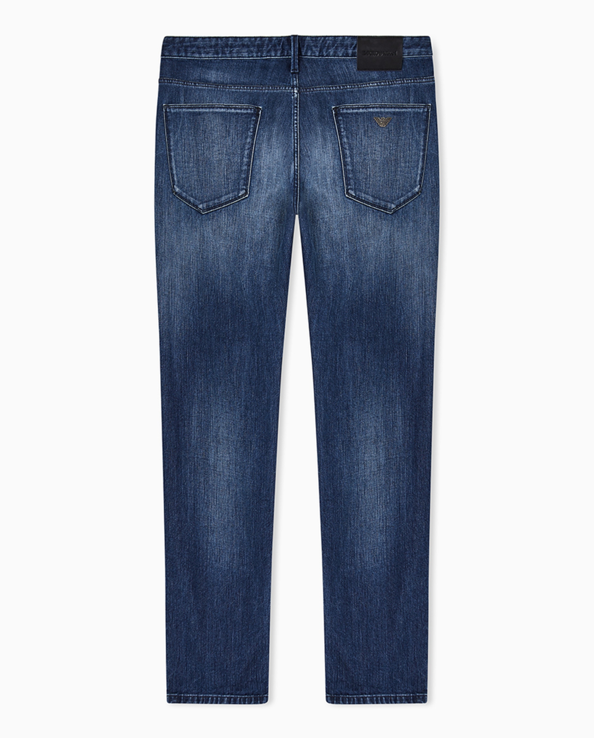 Jeans J06 Slim Fit com Lavagem e Riscas Azul-índigo-5