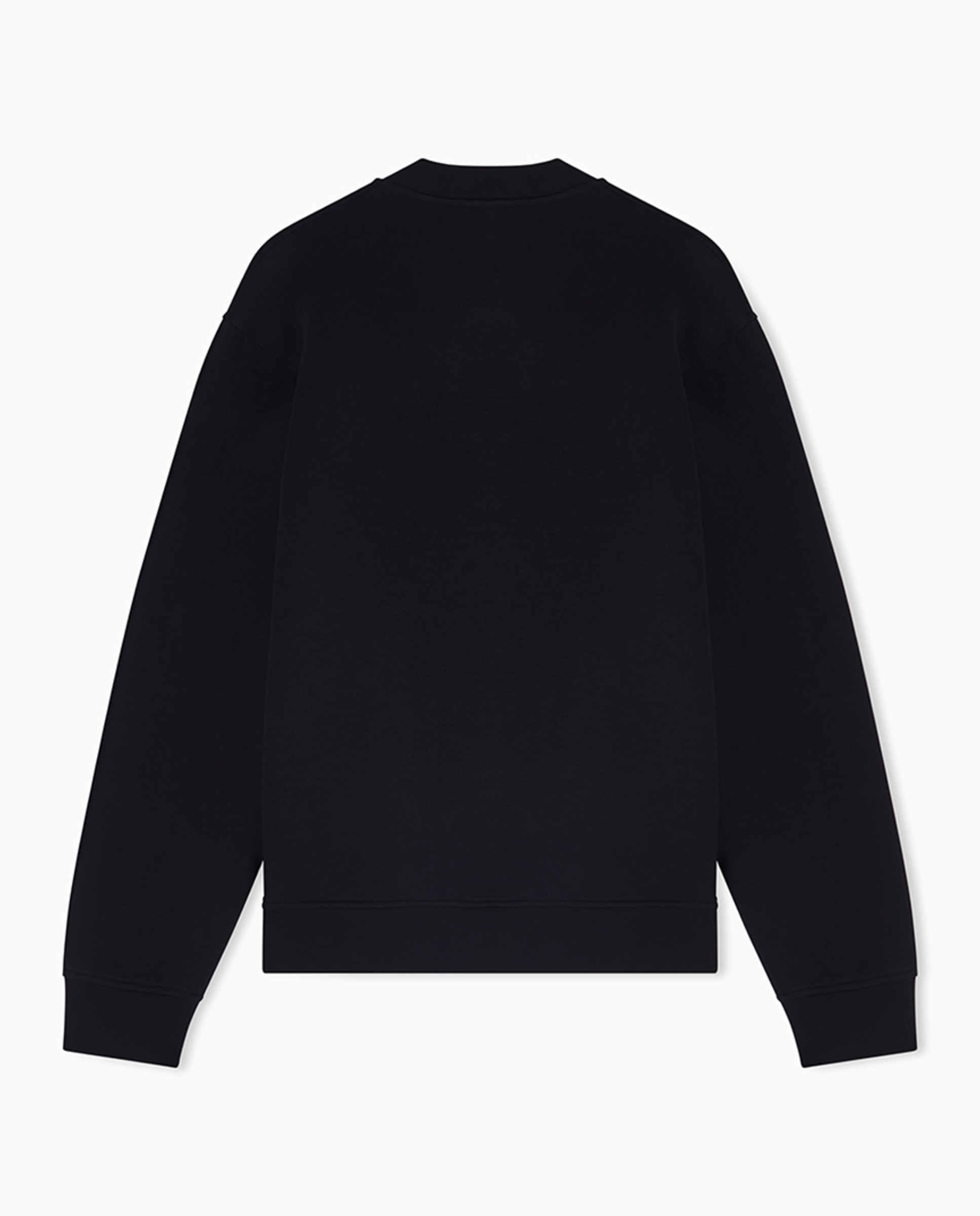 Sweatshirt de Gola Redonda com Logótipo Estampado Preto-5