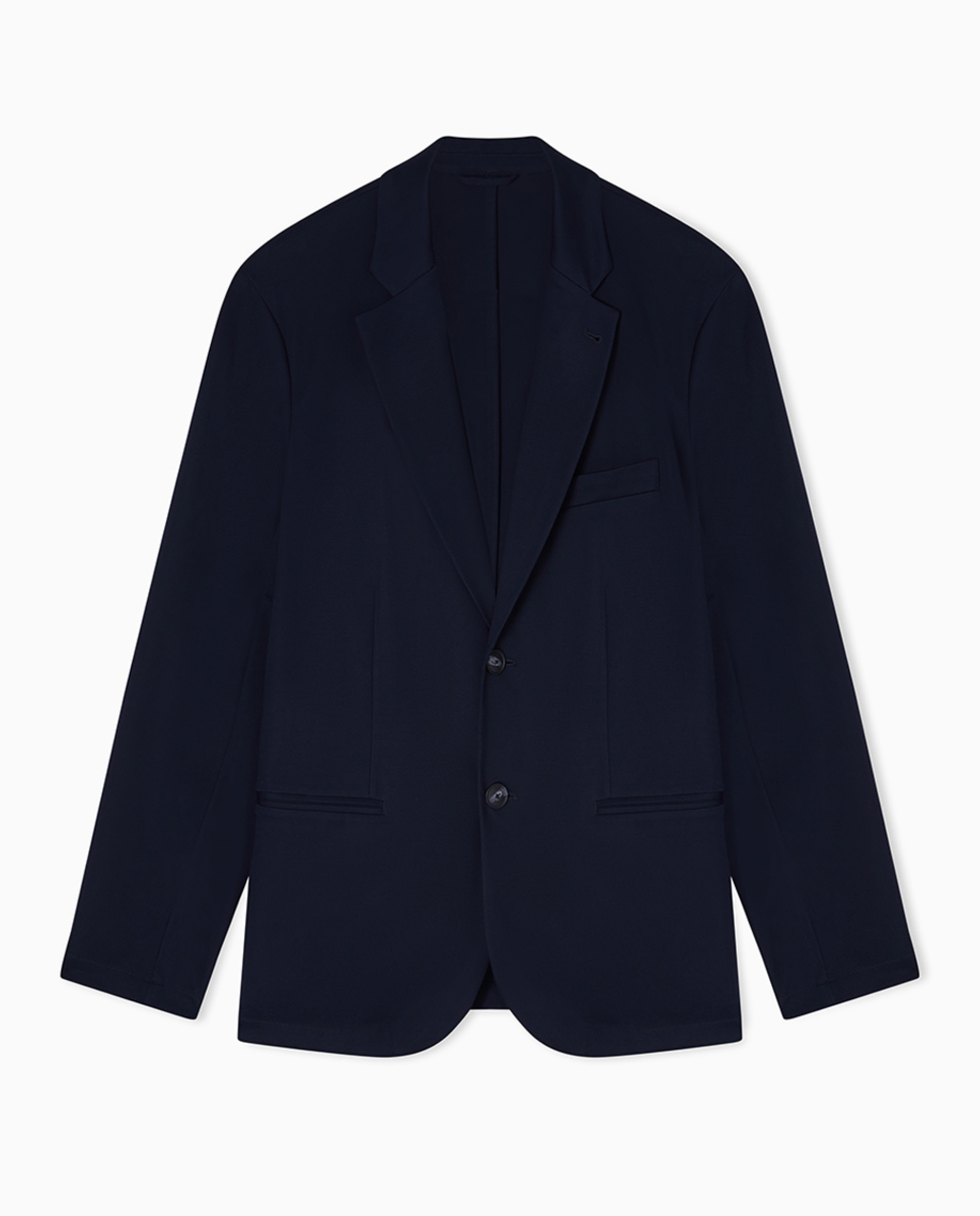 Casaco Regular Fit em Nylon Elástico Azul-marinho-5