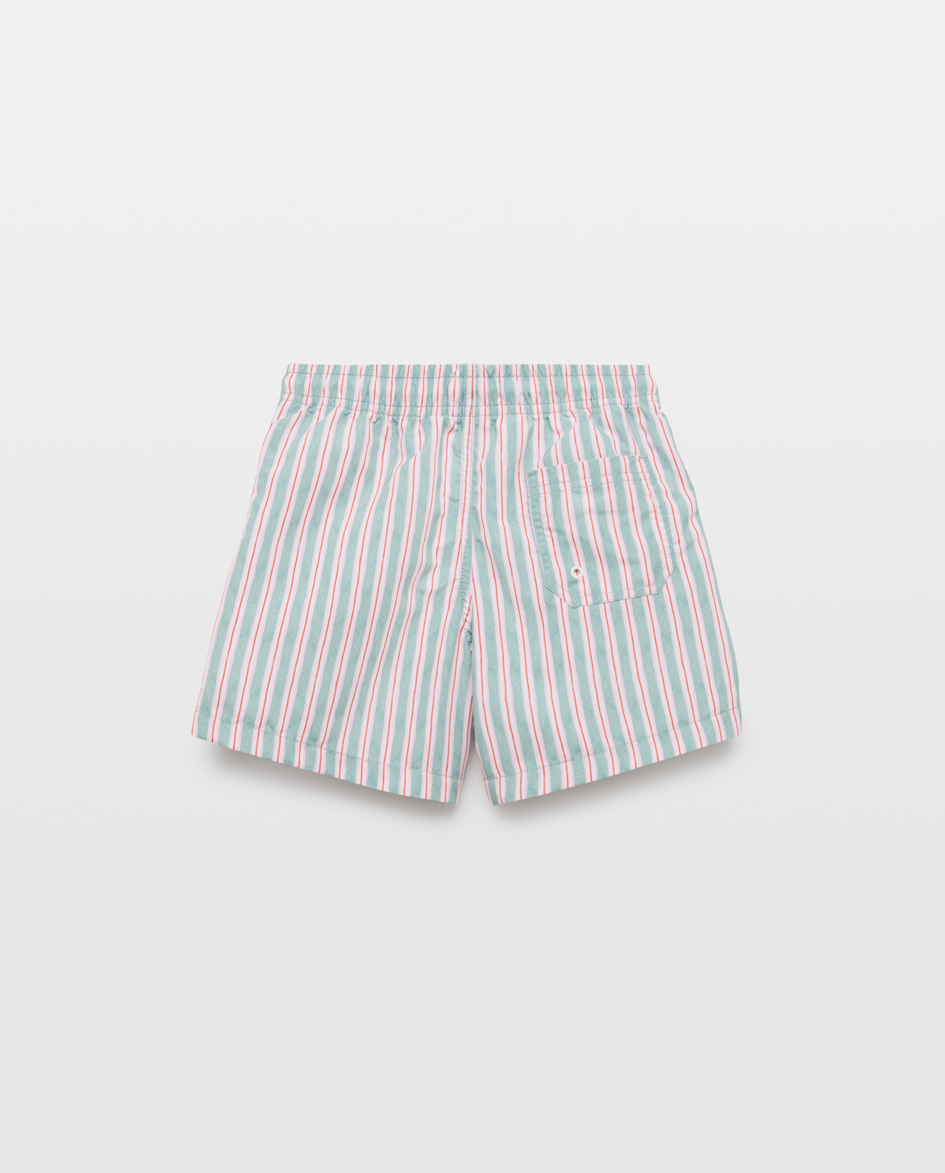 Bañador bermuda de niño multirayas Verde-2