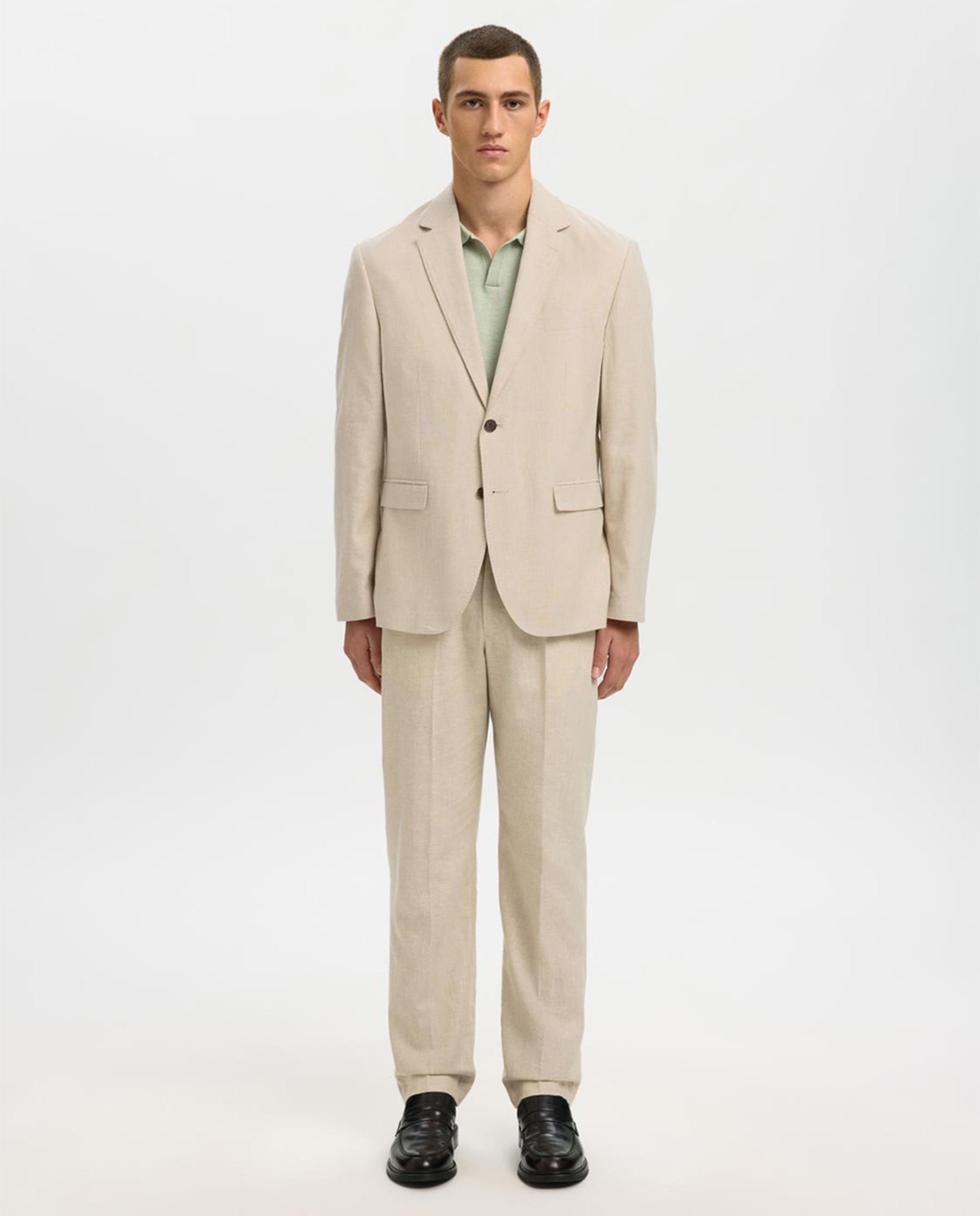 Blazer regular fit Cinzento-6