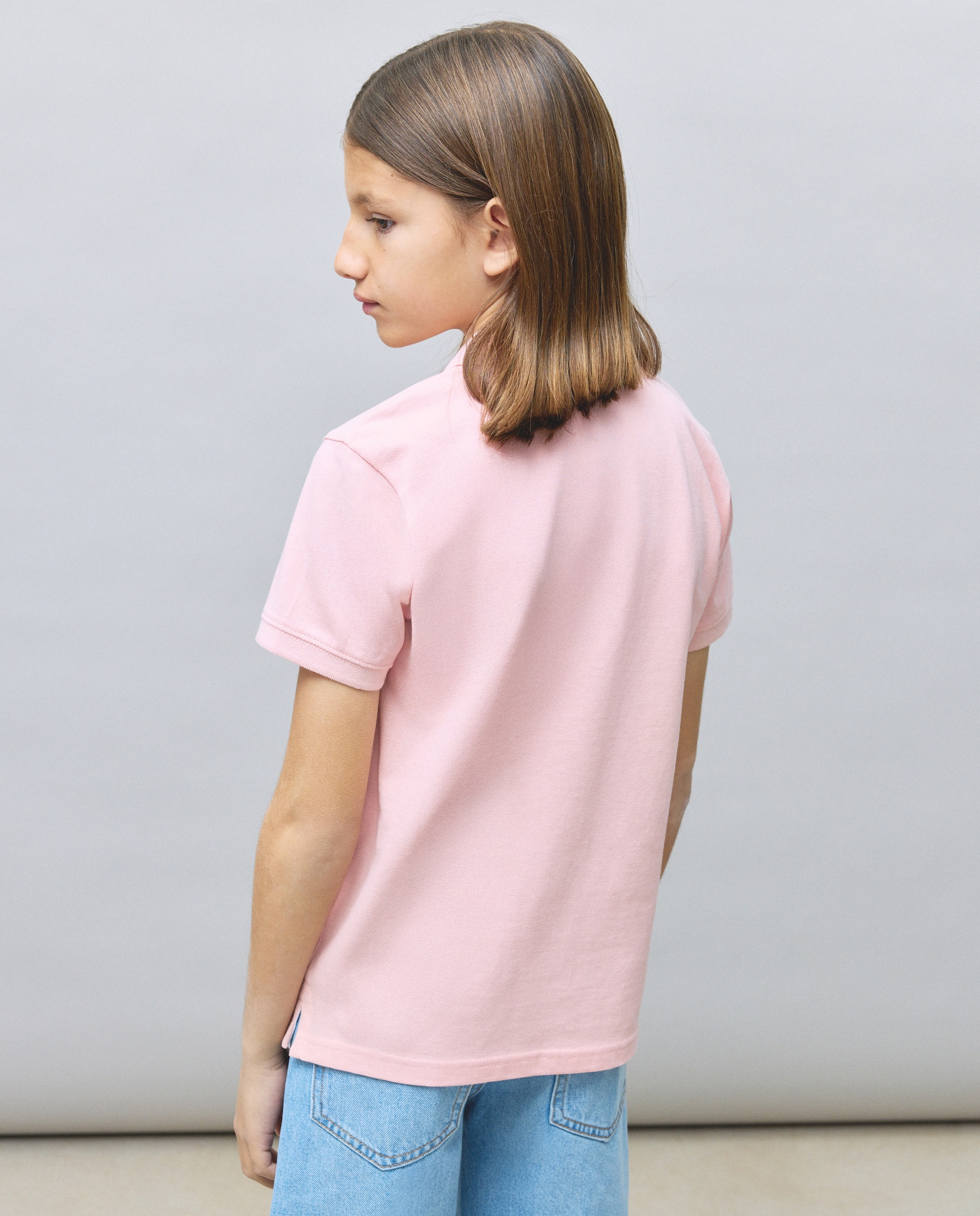 Polo Básico com Manga Curta Kids El Corte Inglés 200 Rosa-3