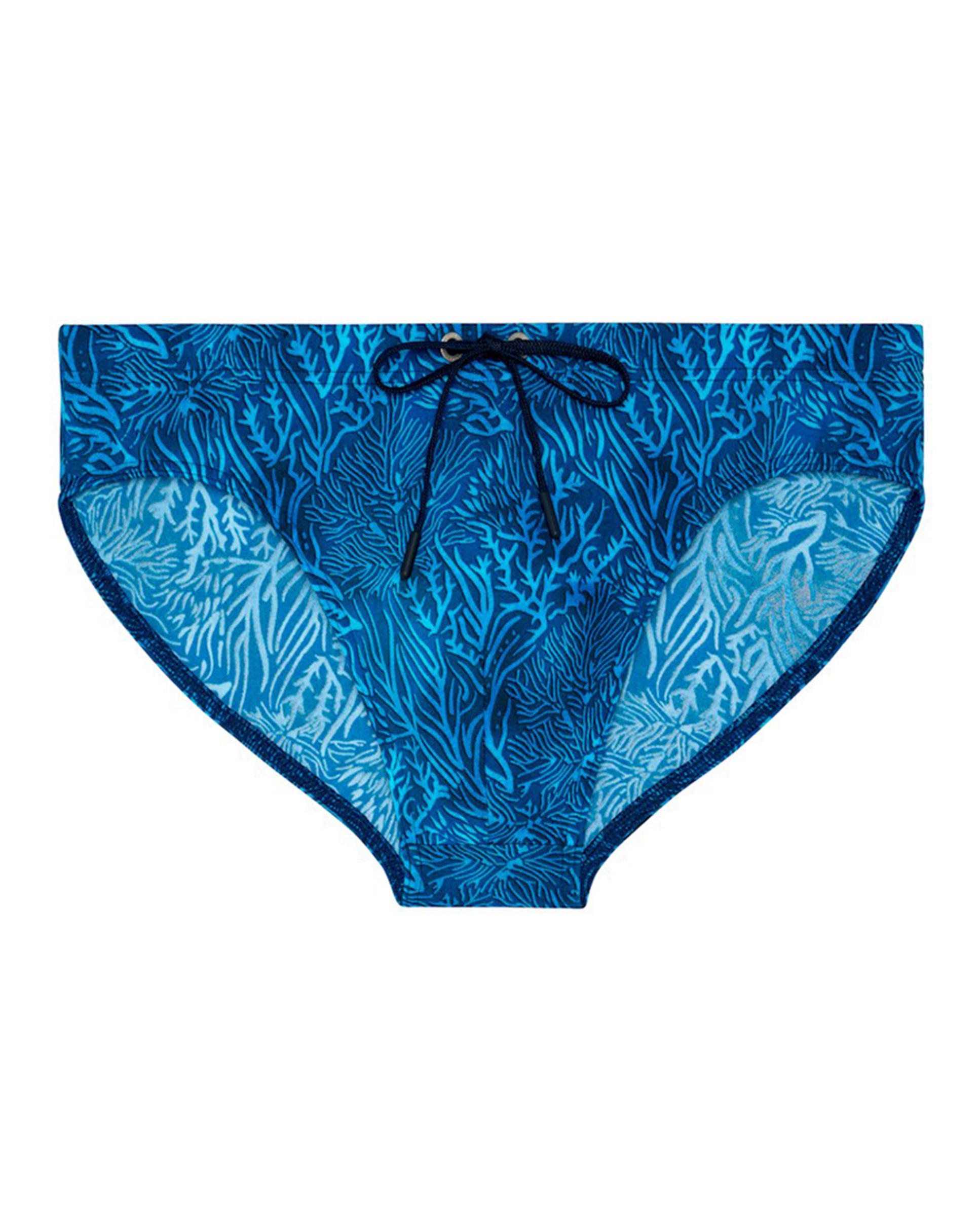 Slip de Banho com Estampado - Azul Azul-marinho-5