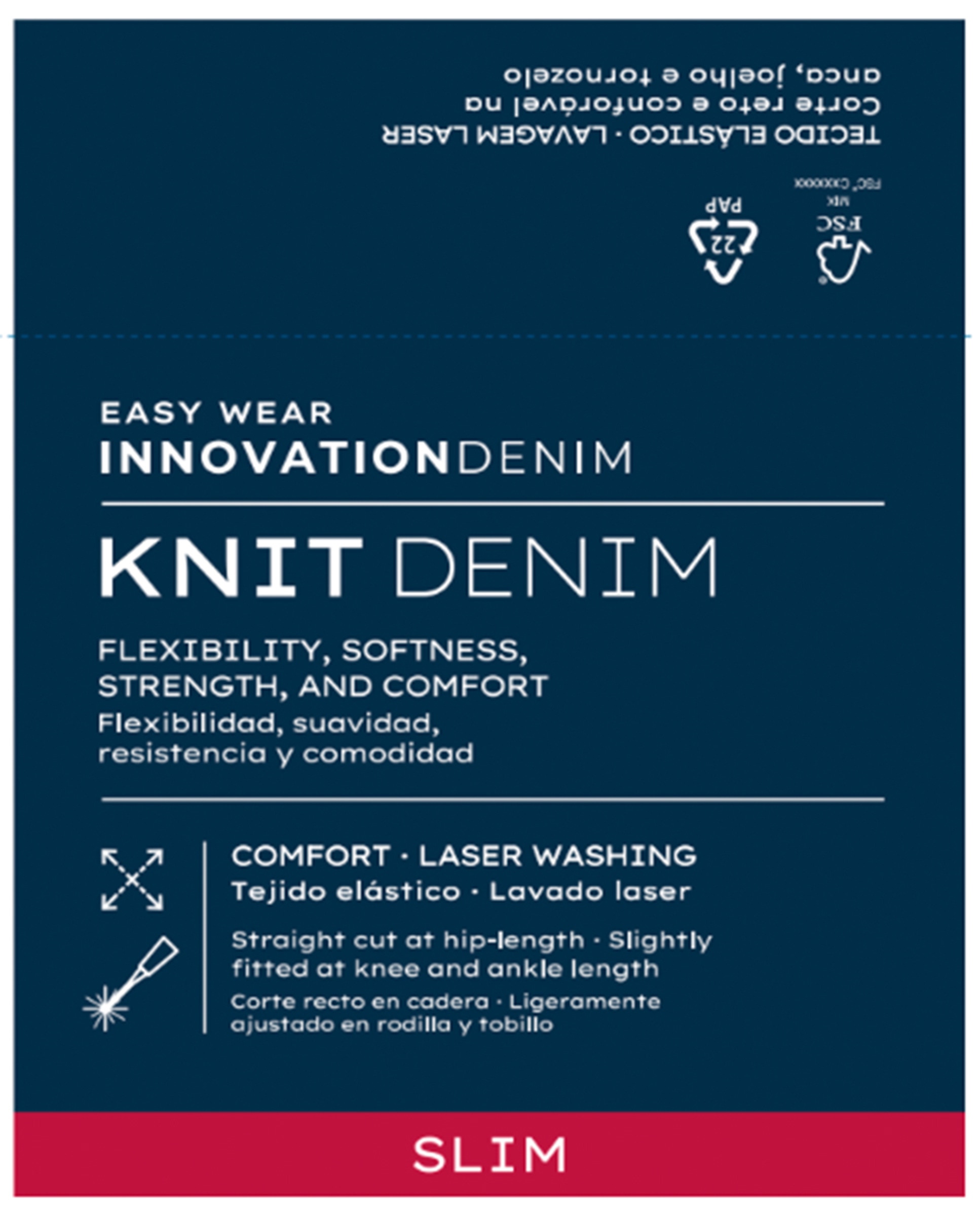 Jeans Knit Denim Slim Cinzento-6