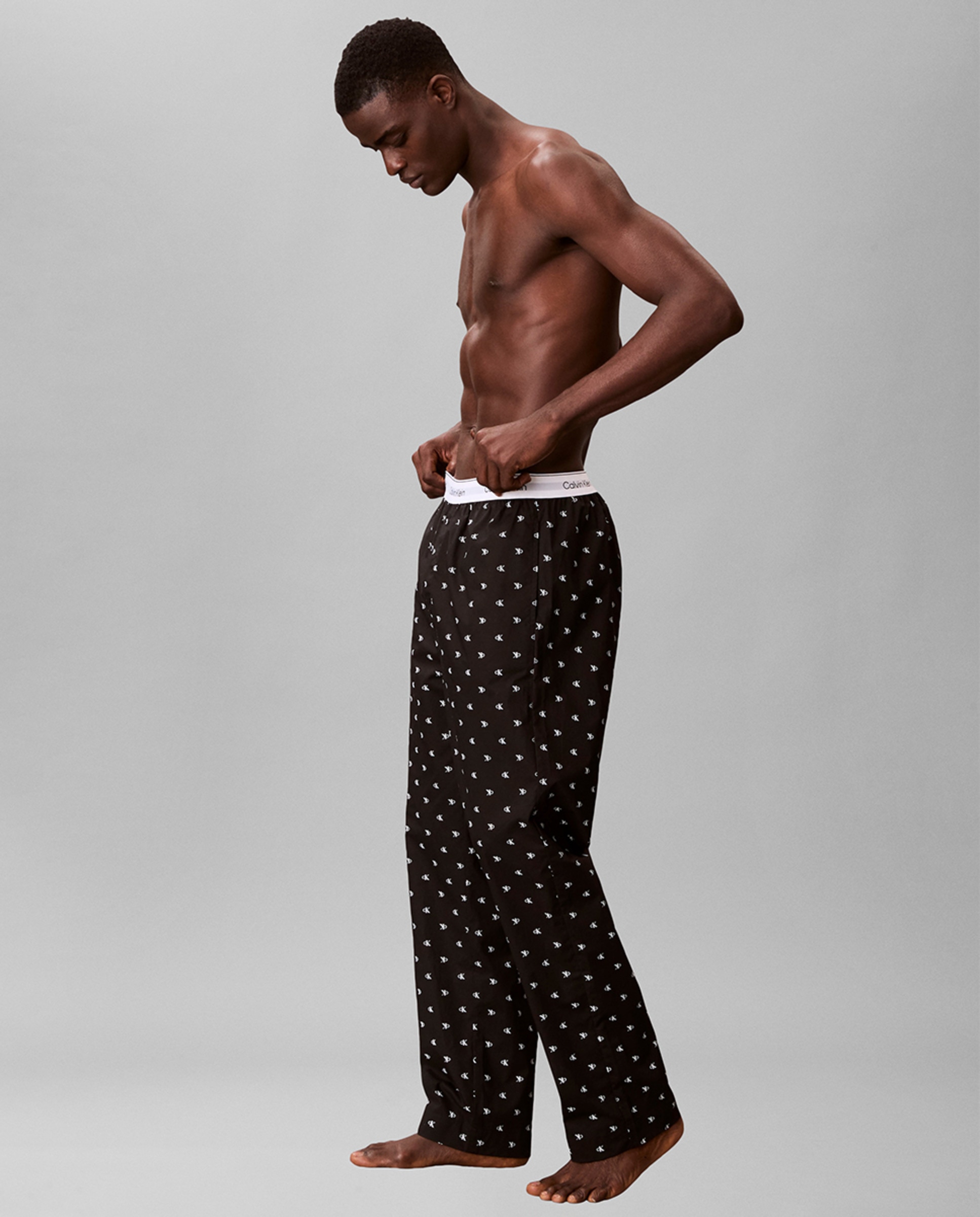 Calça comprida de pijama Preto-5
