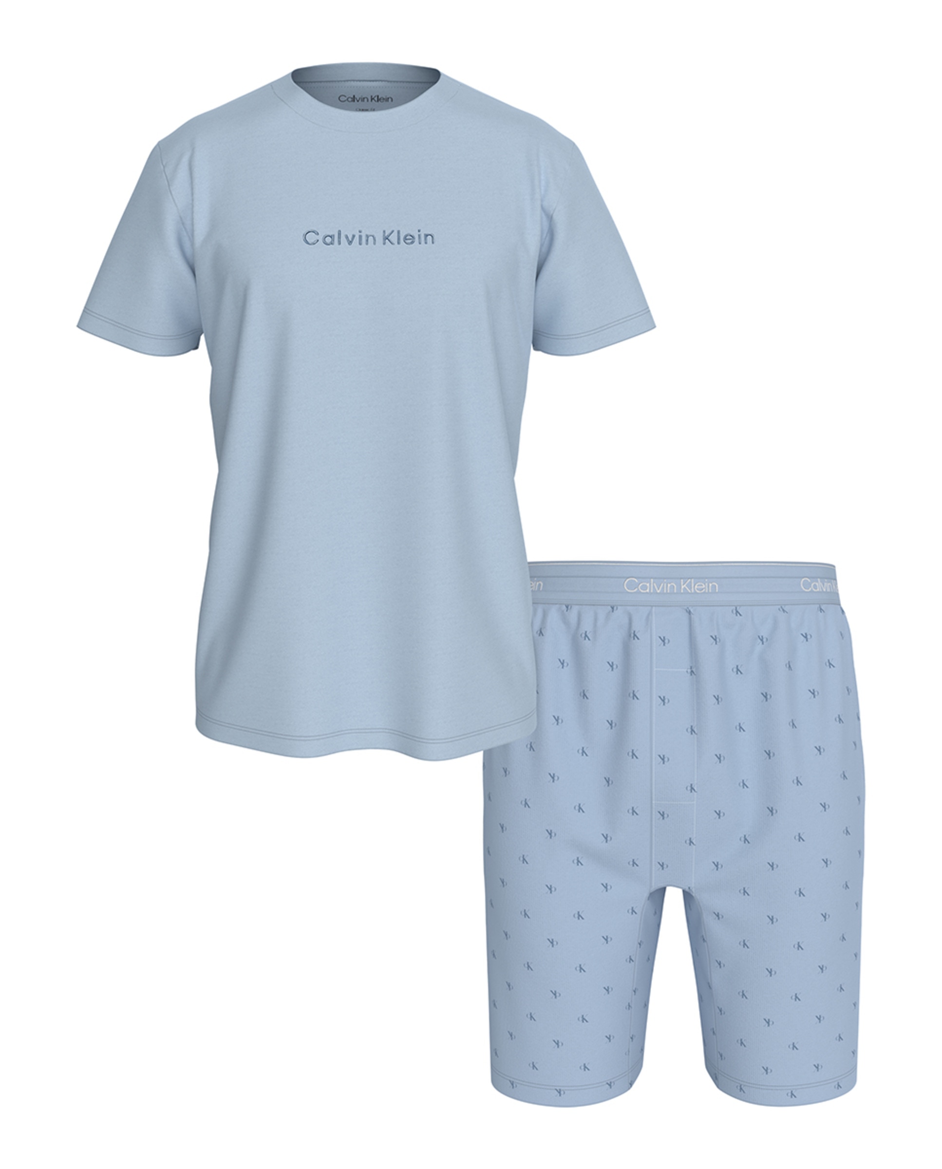 Conjunto de Pijama Curto Azul-claro-9