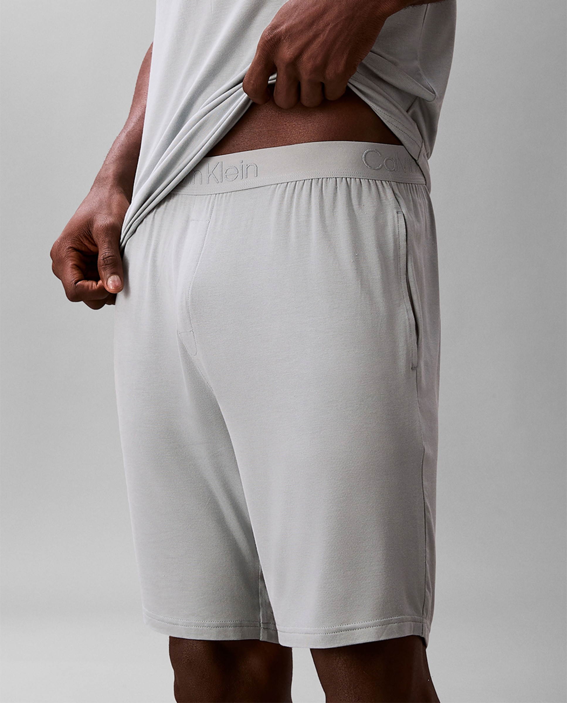 Conjunto de Pijama Curto Cinzento-3