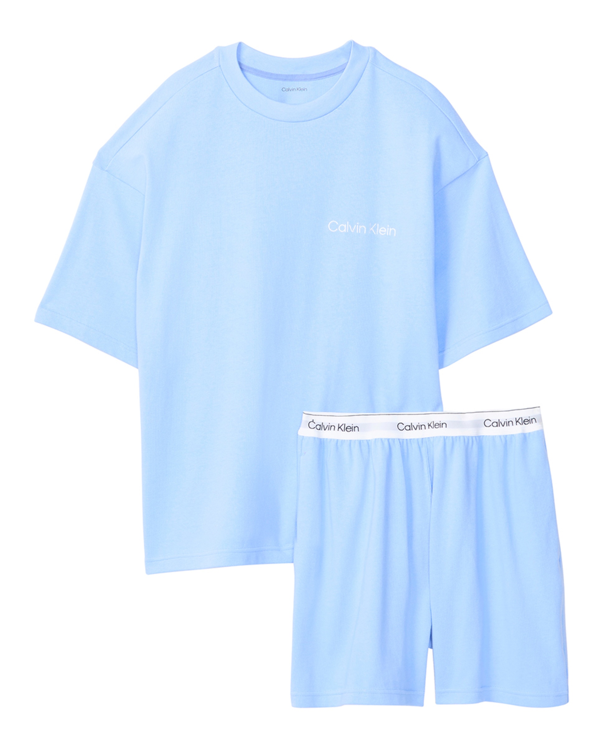 Conjunto de Pijama Curto Azul-5