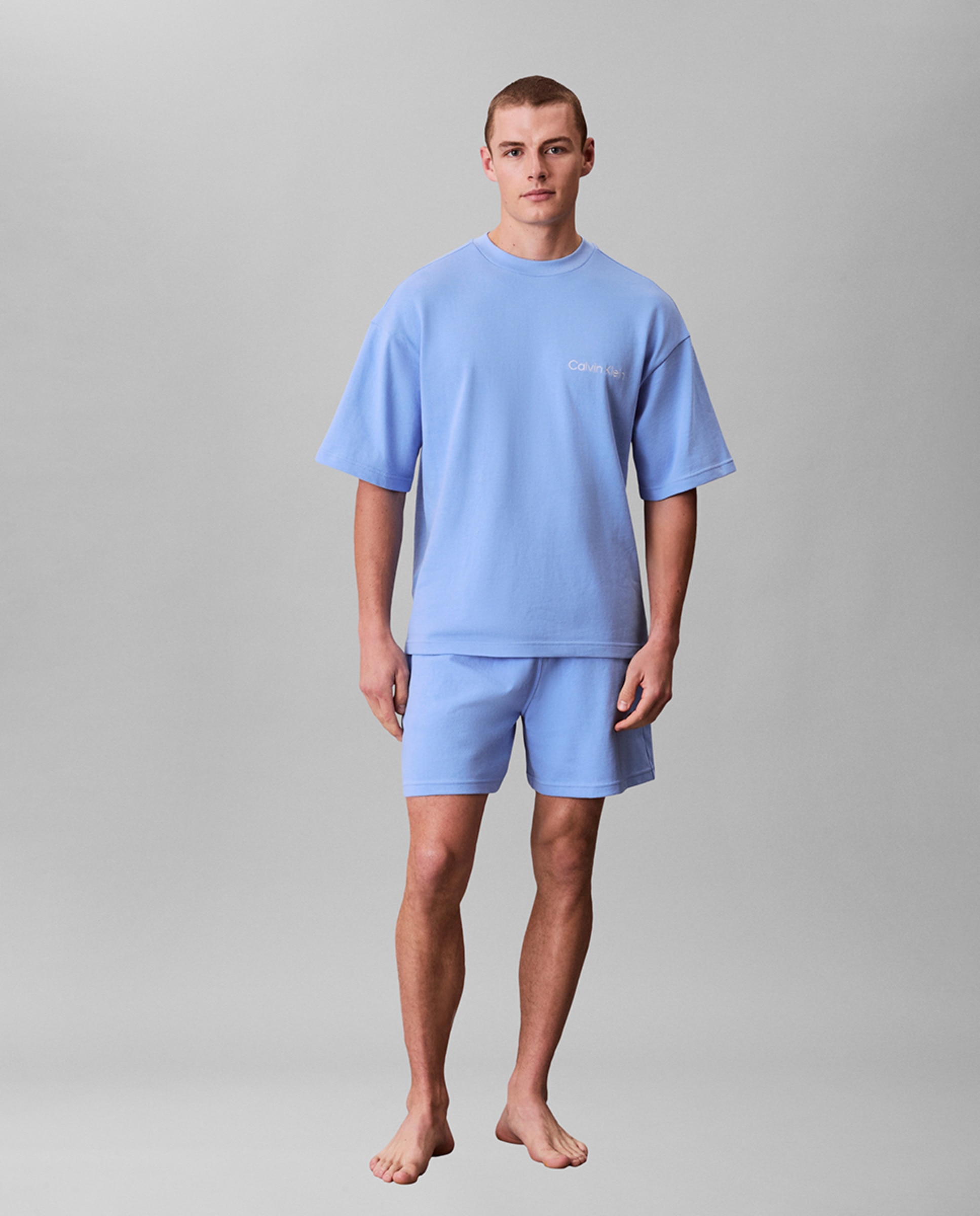 Conjunto de Pijama Curto Azul-6