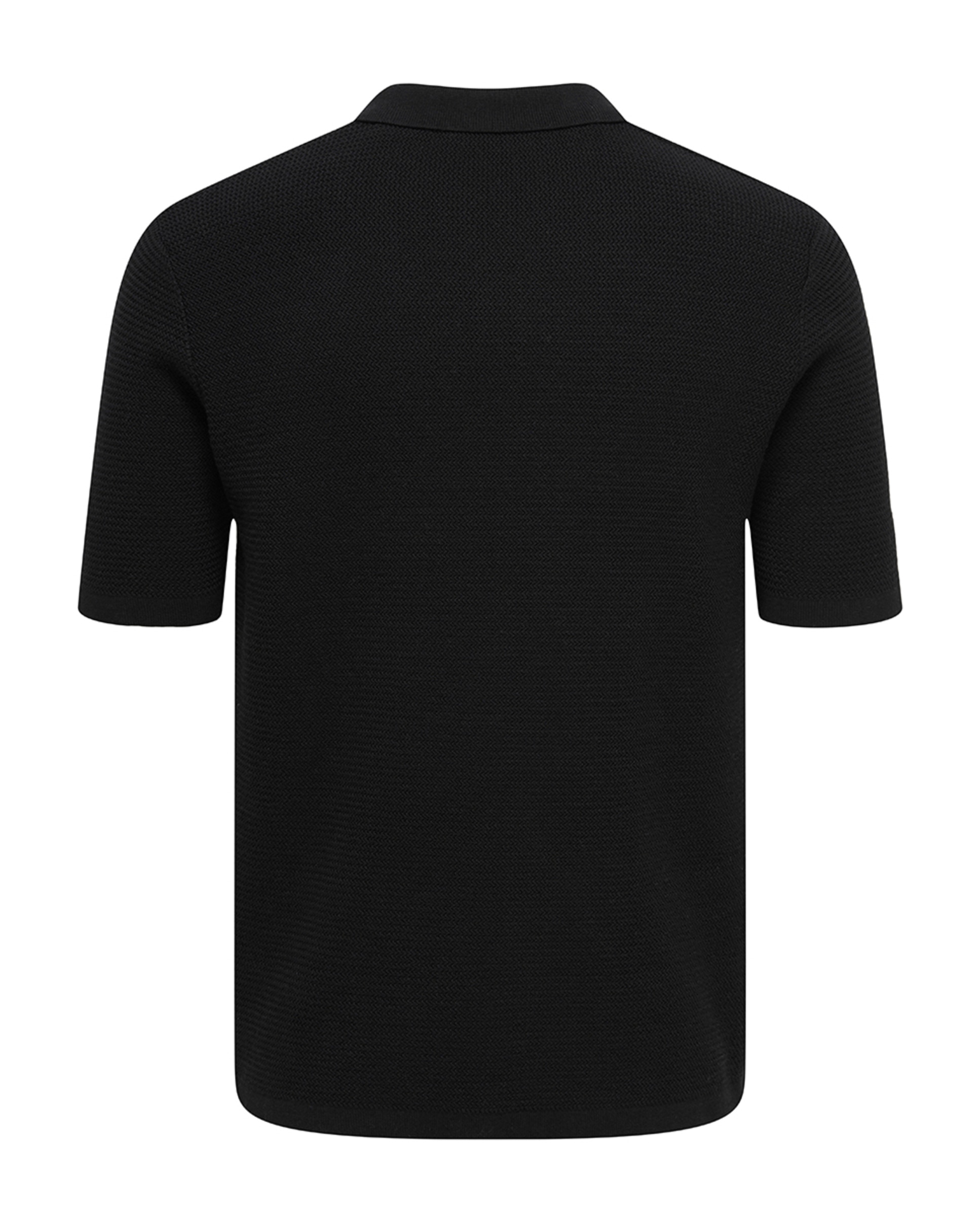 Polo de Malha Regular Fit com Manga Curta Preto-4