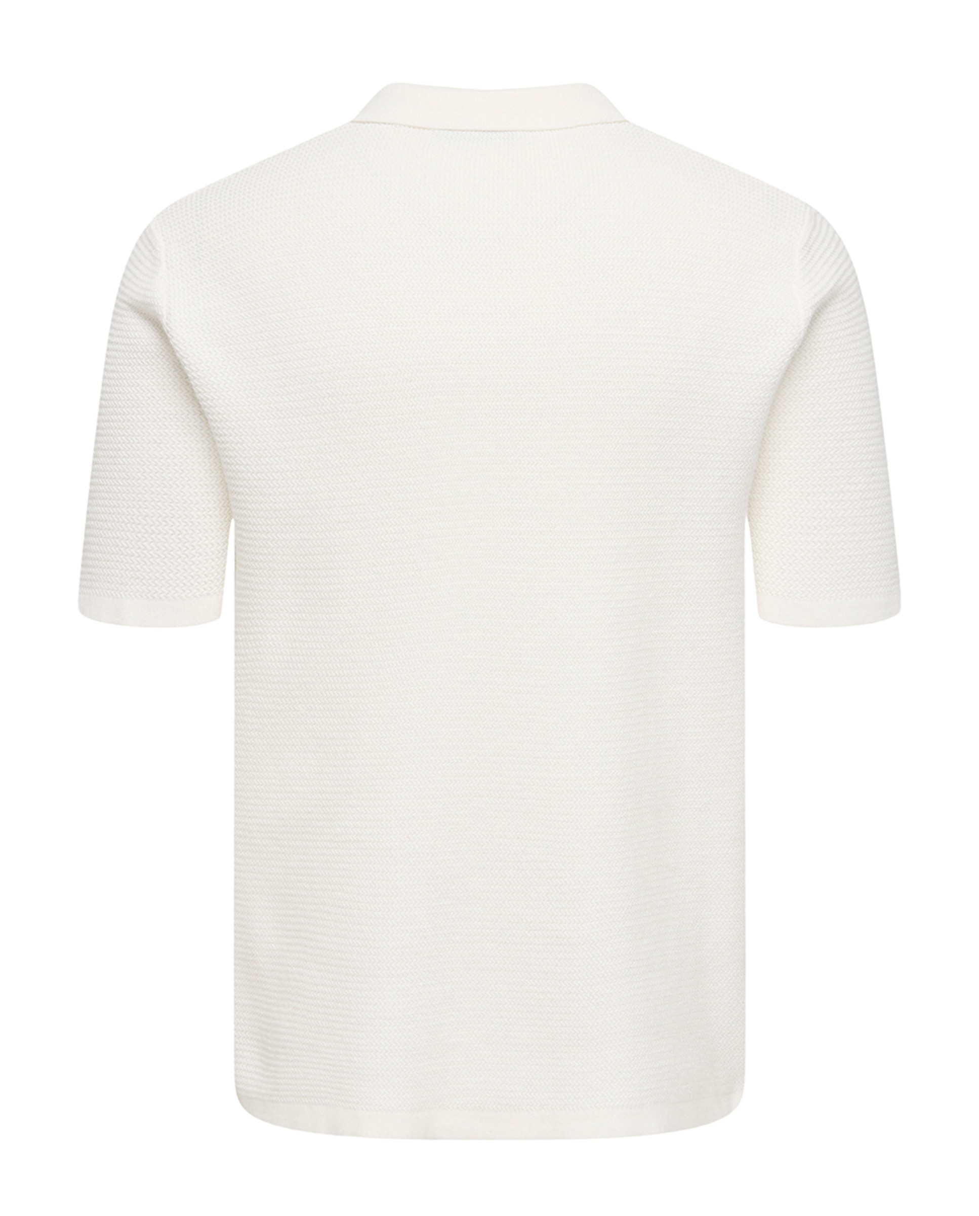 Polo de Malha Regular Fit com Manga Curta Branco-4