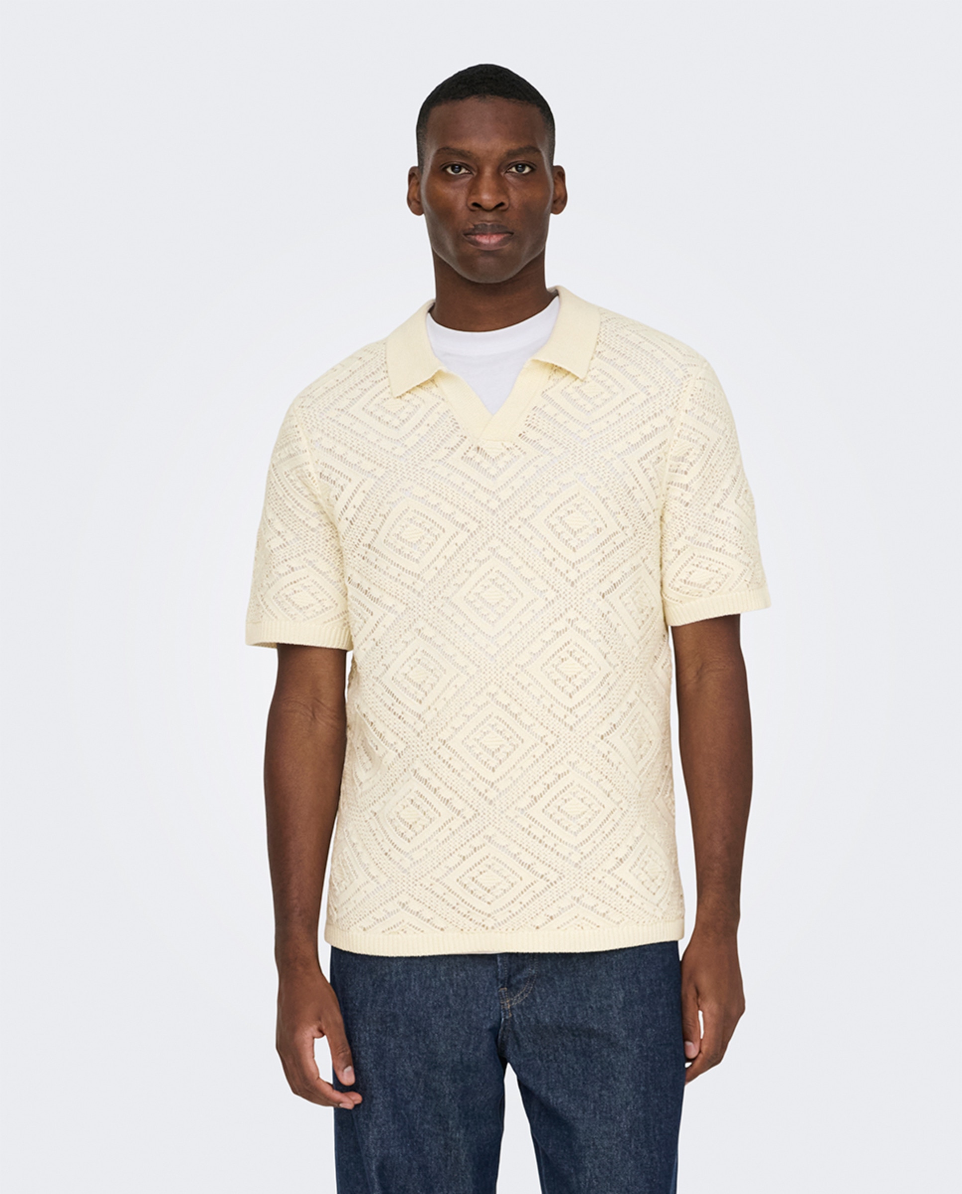Imagem 0 de Polo de Malha Regular Fit com Manga Curta