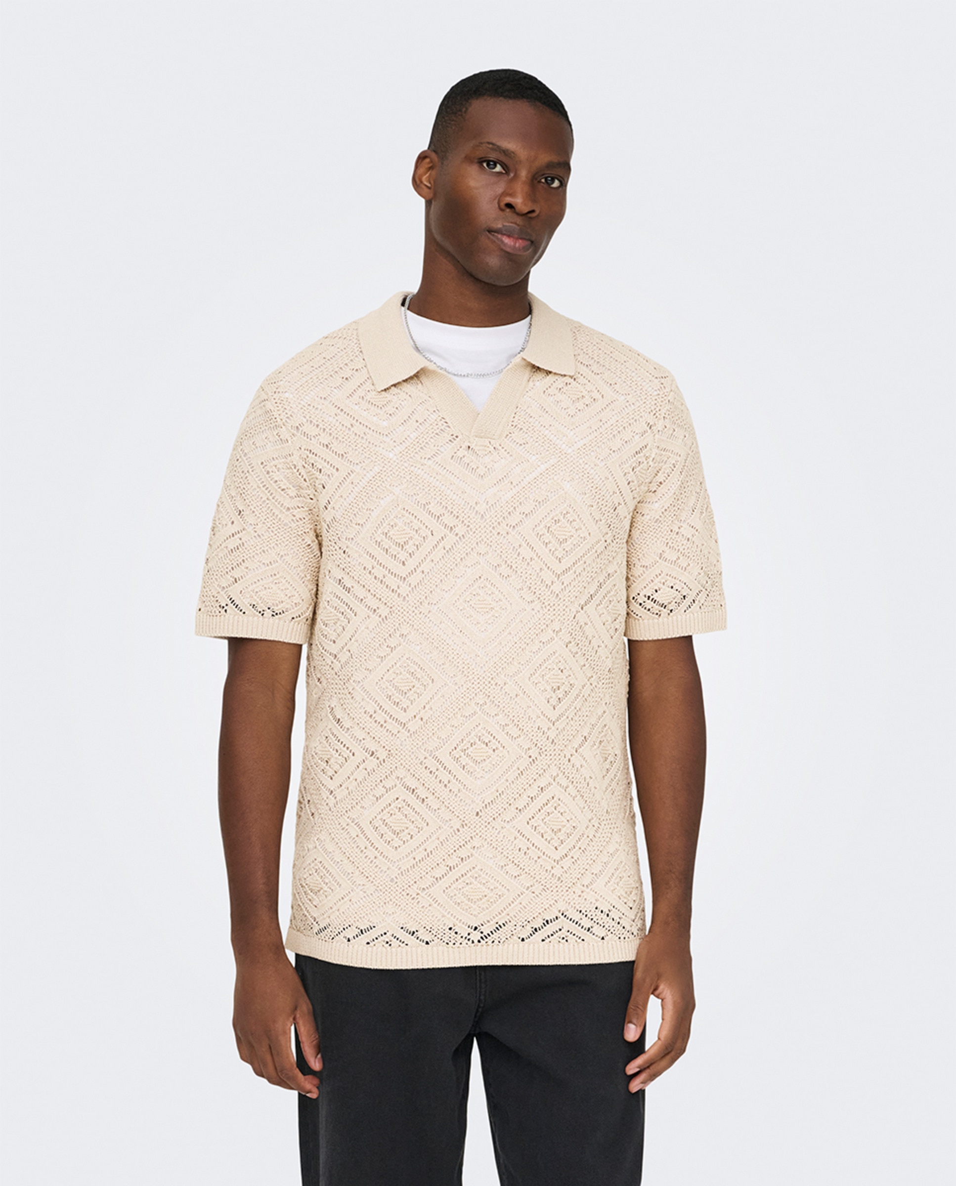 Imagem 0 de Polo de Malha Regular Fit com Manga Curta