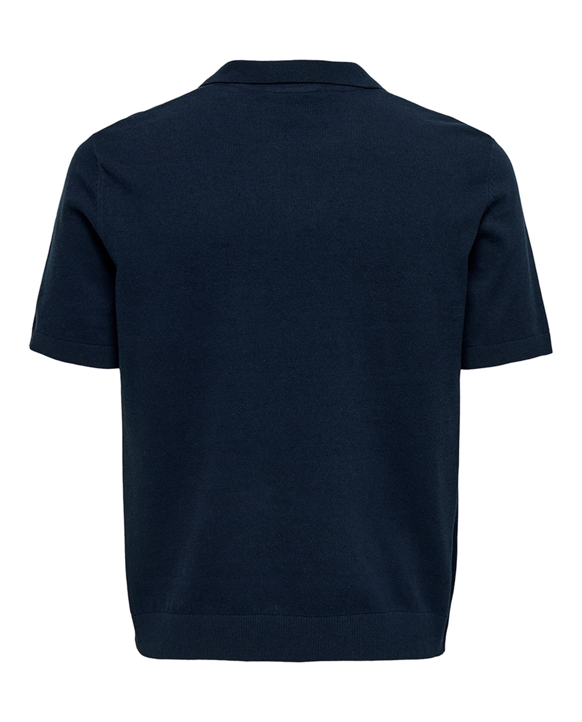 Polo de Malha Regular Fit com Manga Curta Preto-5