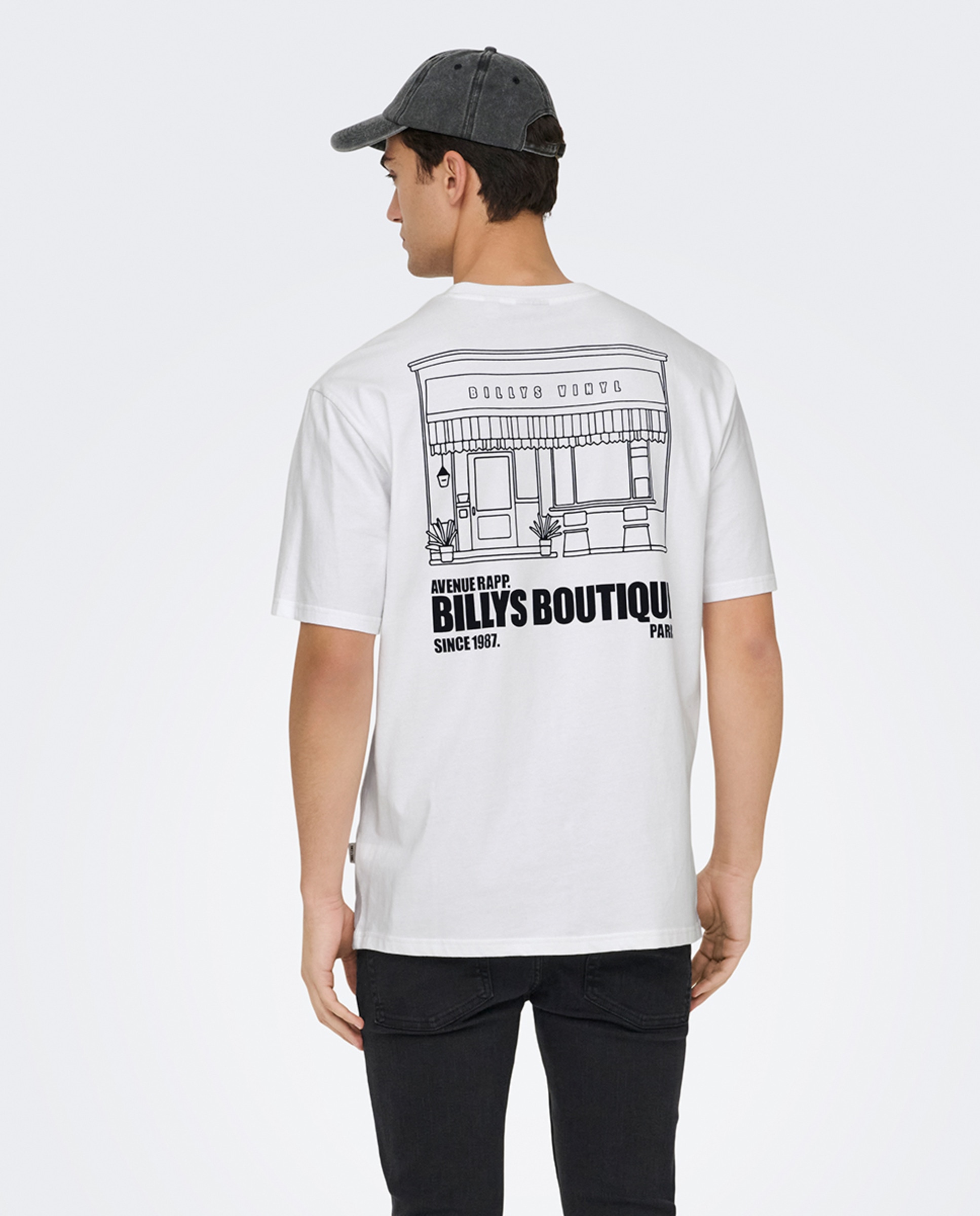 T-shirt Relaxed Fit com Manga Curta 100% Algodão Branco-2