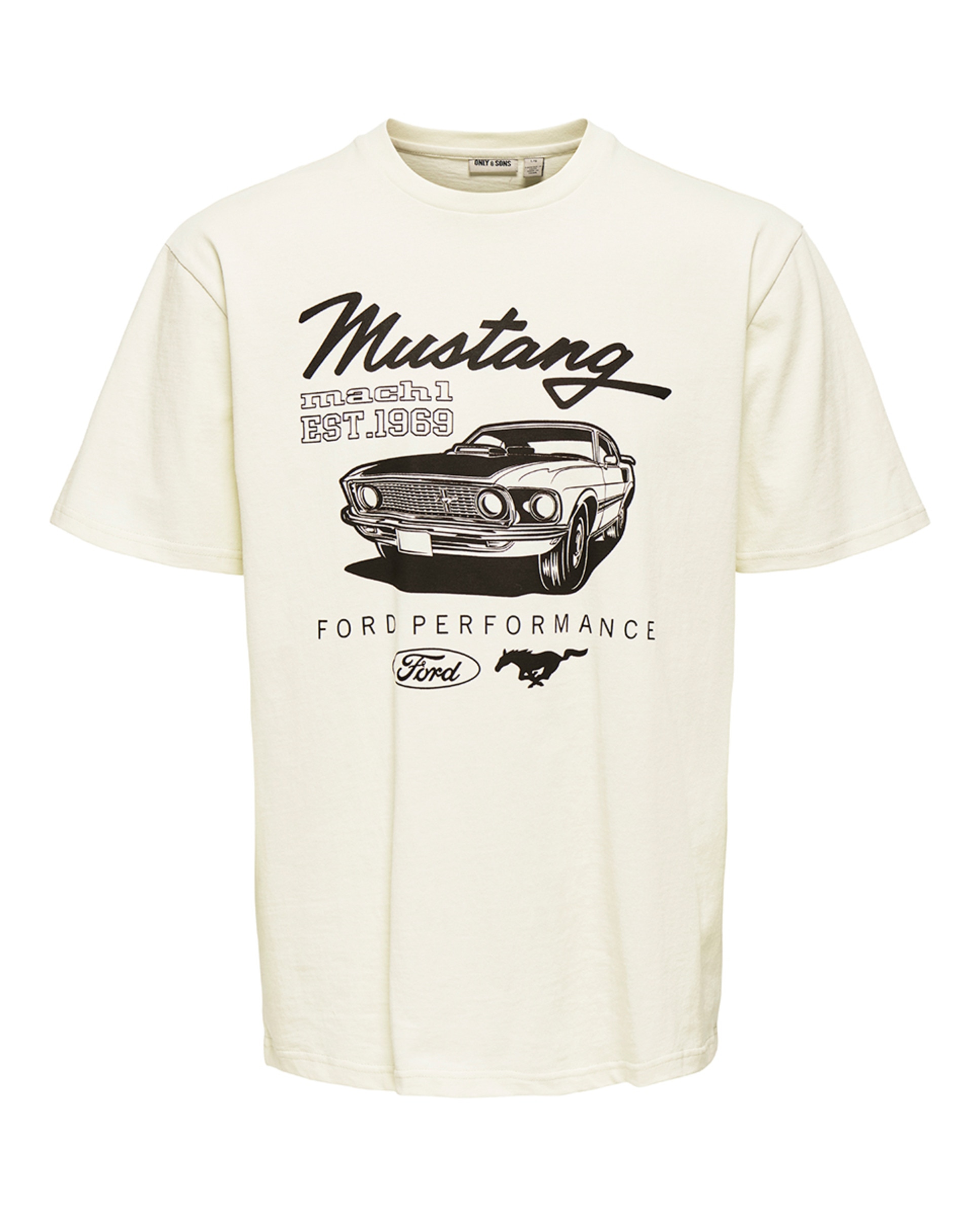 T-shirt Relaxed Fit com Manga Curta 100% Algodão Branco-3