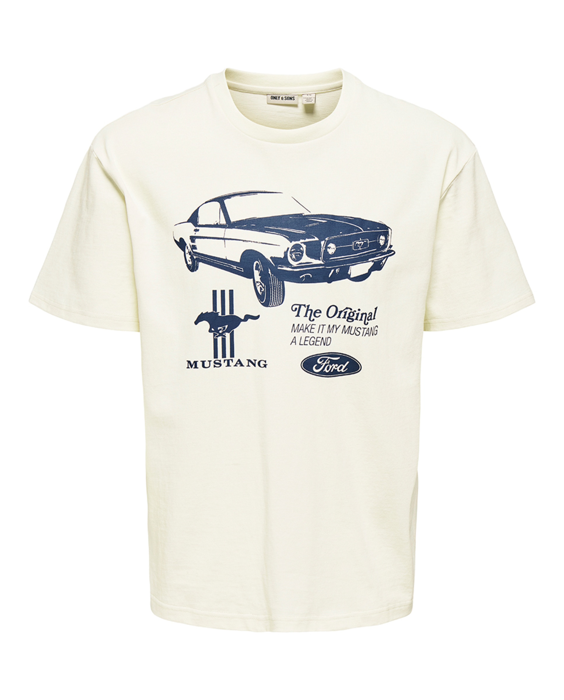 T-shirt Relaxed Fit com Manga Curta 100% Algodão Branco-3