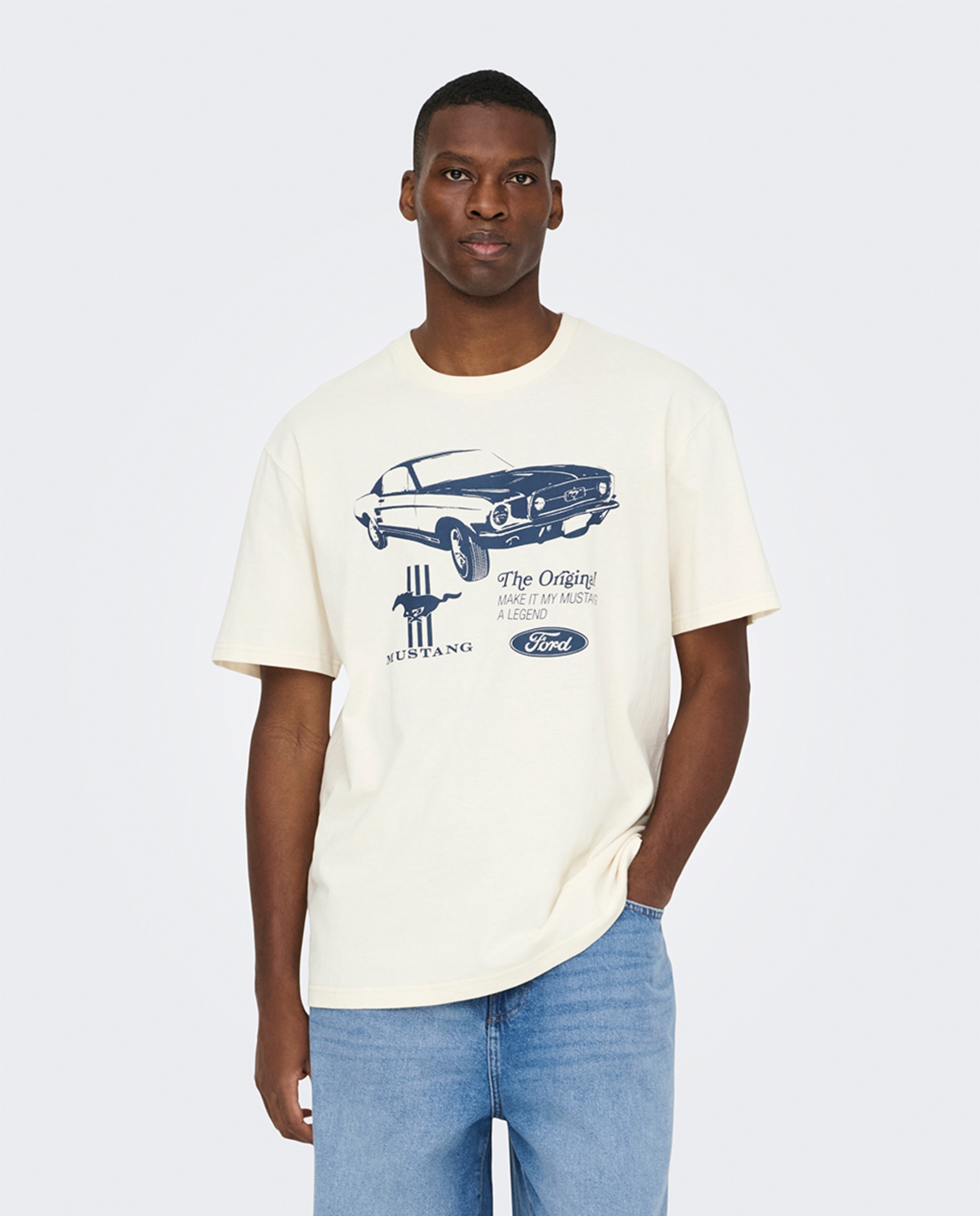 Imagem 0 de T-shirt Relaxed Fit com Manga Curta 100% Algodão.