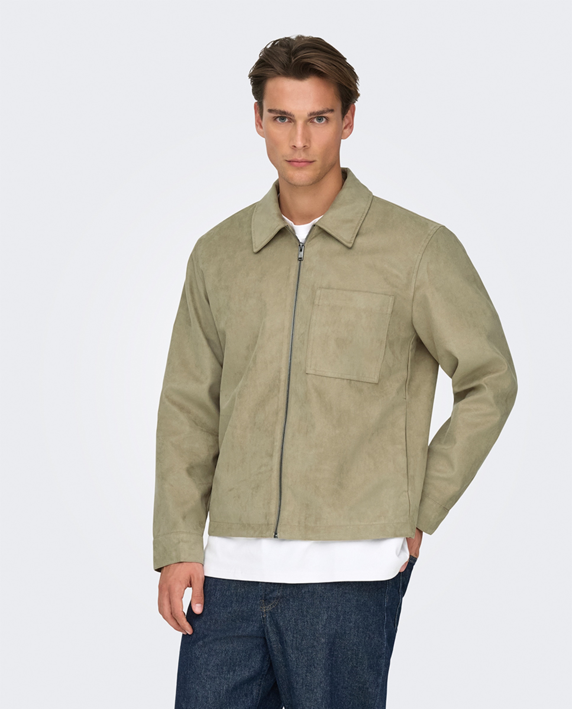 Imagem 0 de Casaco de Camurcina Regular Fit