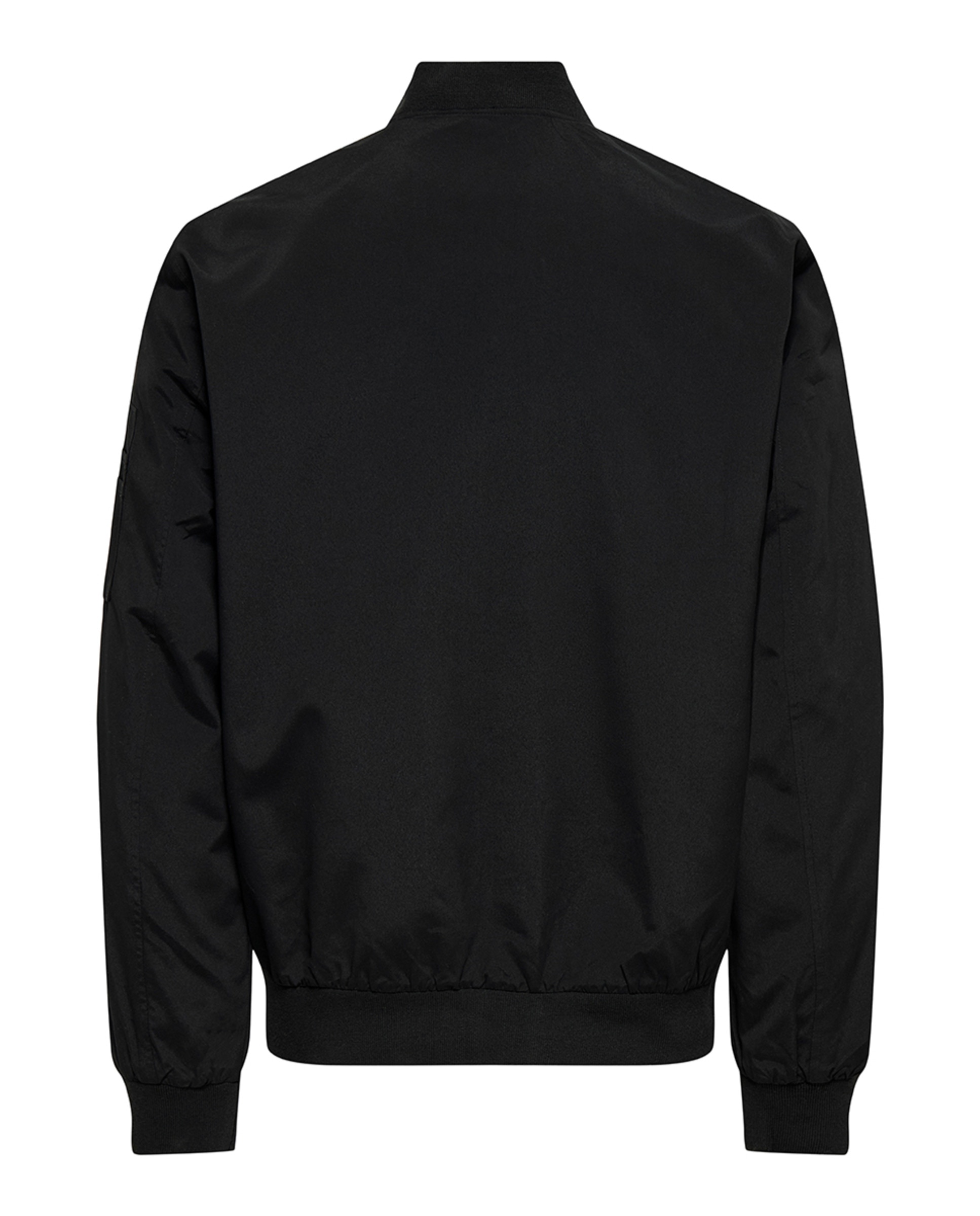 Casaco Ligeiro Estilo Blusão Bomber Regular Fit Preto-5