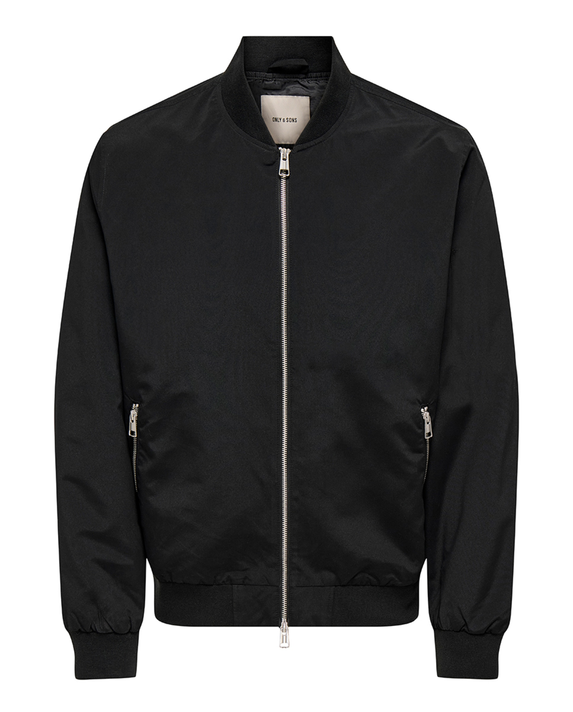 Casaco Ligeiro Estilo Blusão Bomber Regular Fit Preto-4