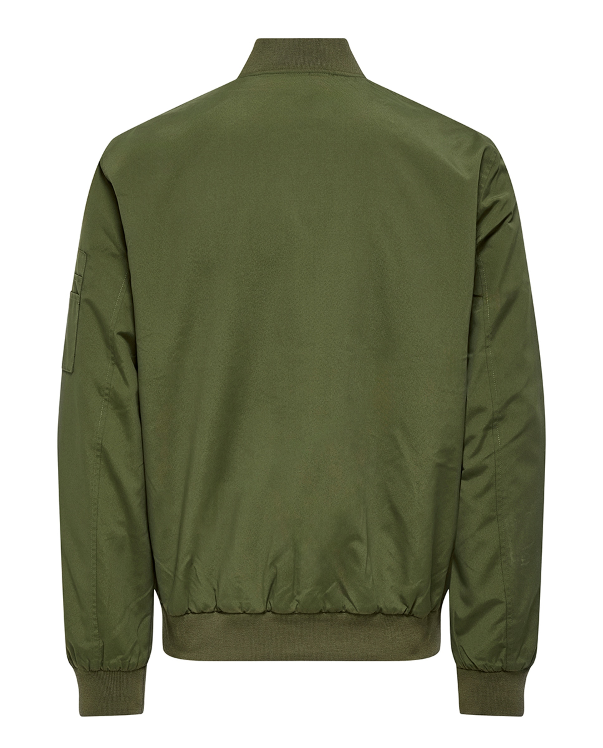 Casaco Ligeiro Estilo Blusão Bomber Regular Fit Verde-4