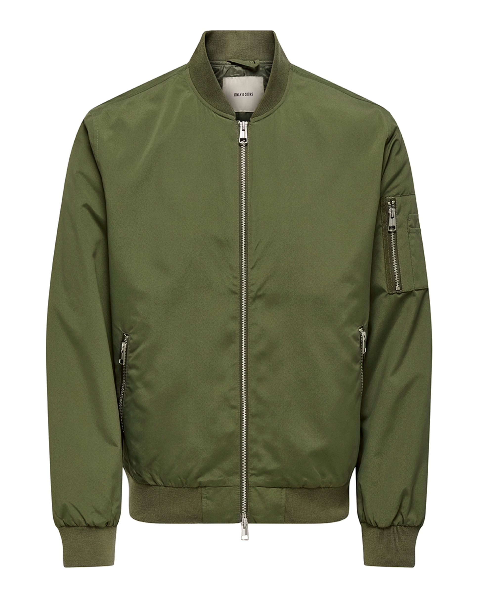 Casaco Ligeiro Estilo Blusão Bomber Regular Fit Verde-3