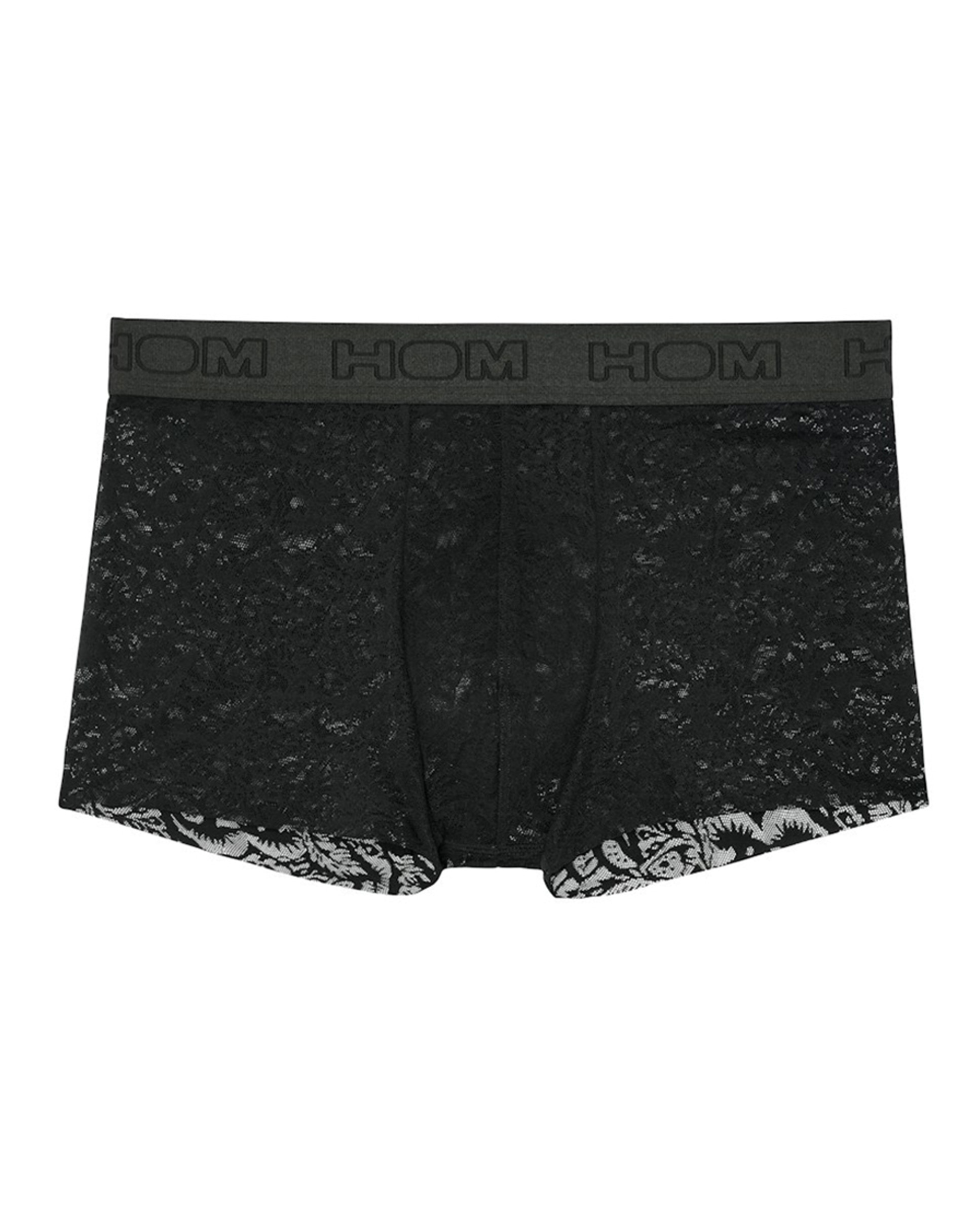 Boxers de Malha Fechados em Poliamida Semitransparente Preto-5